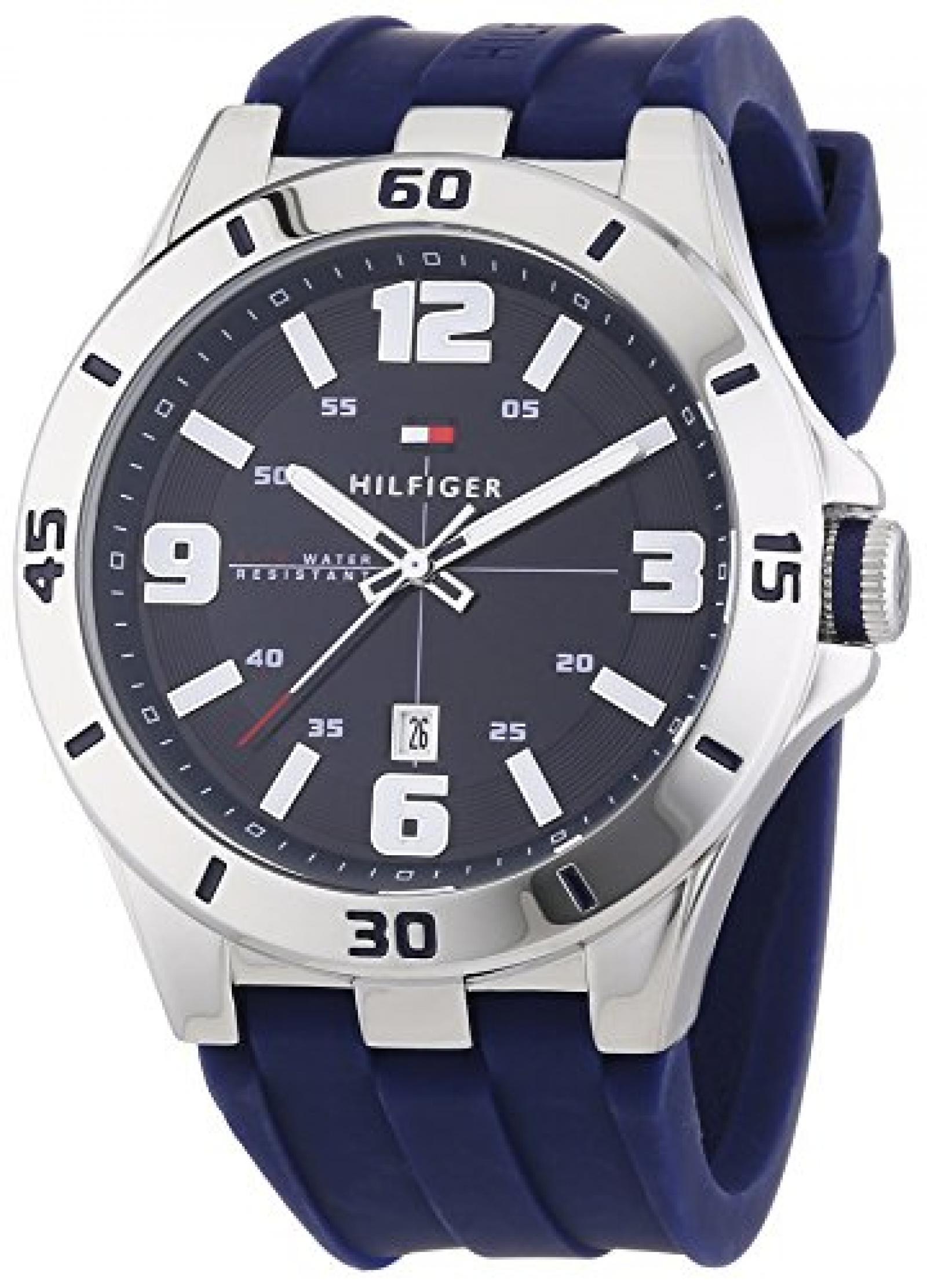 Tommy Hilfiger Watches Herren-Armbanduhr XL DREW Analog Quarz Silikon 1791062 