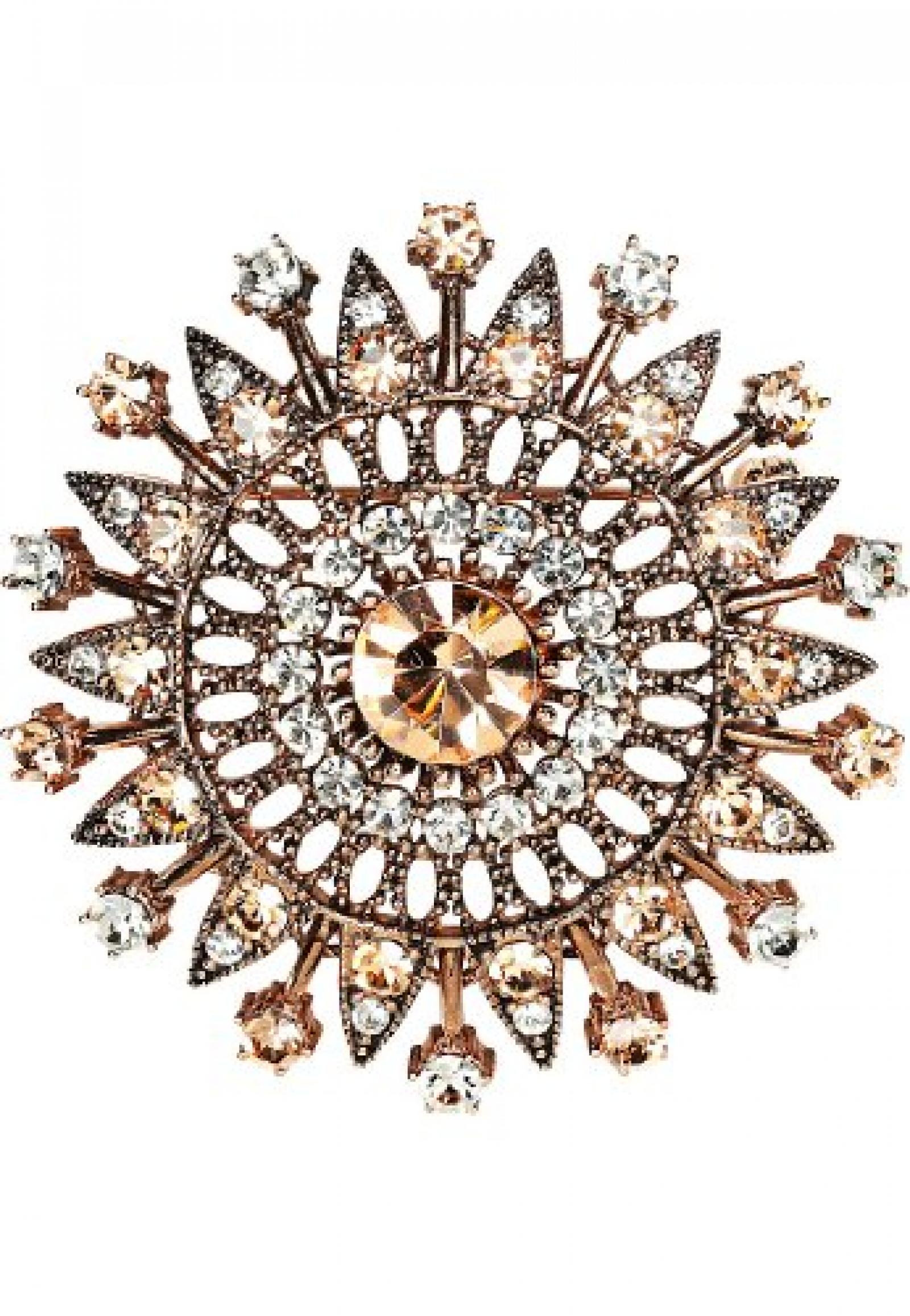 CHRIST Silver Damen-Brosche Metall 37 Kristalle 22 Kristall One Size, roségold CHRIST Silver Damen-Brosche Metall 37 Kristalle 22 Kristall One Size, roségold