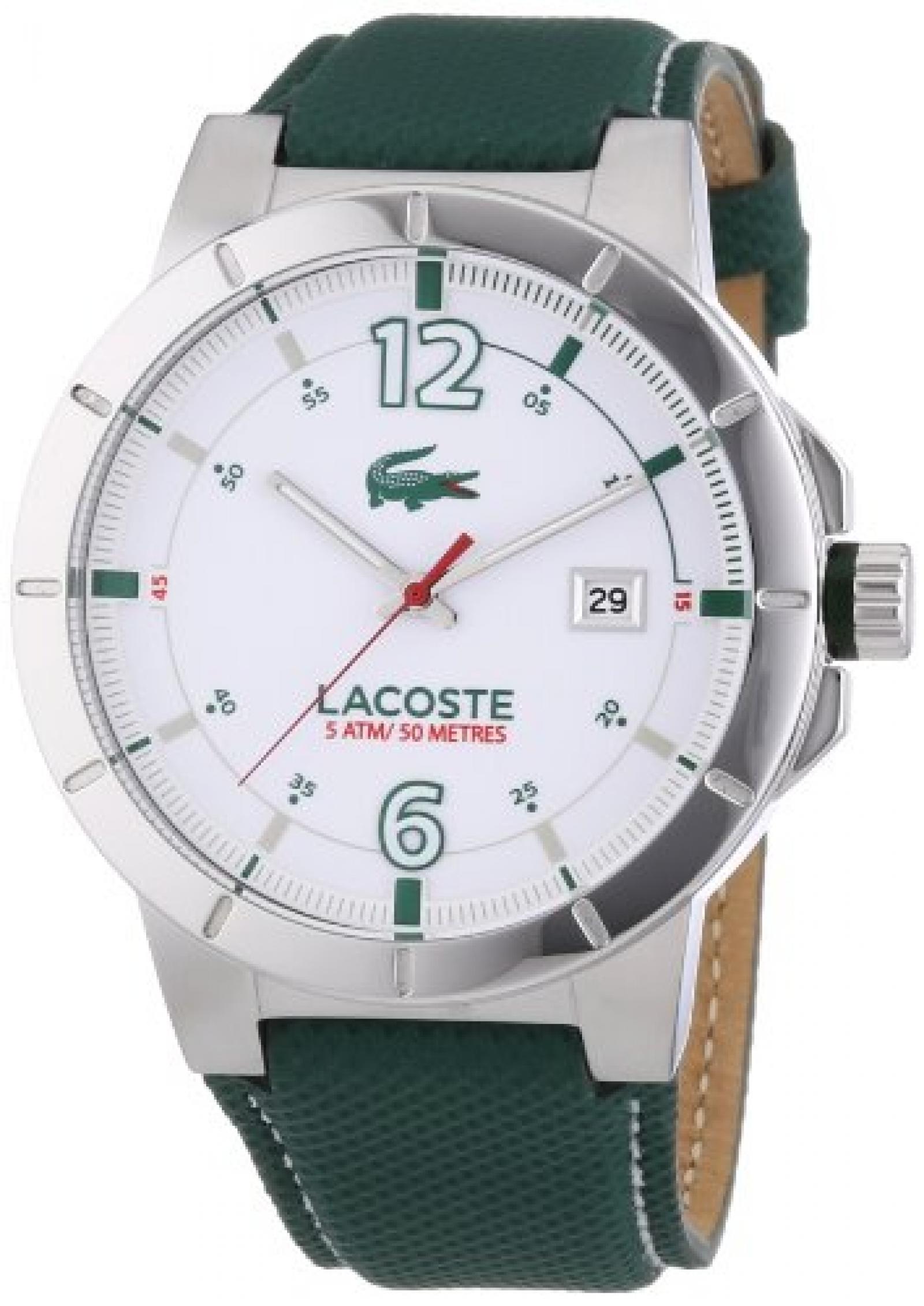 Lacoste Herren-Armbanduhr XL Darwin Analog Quarz Leder 2010726 