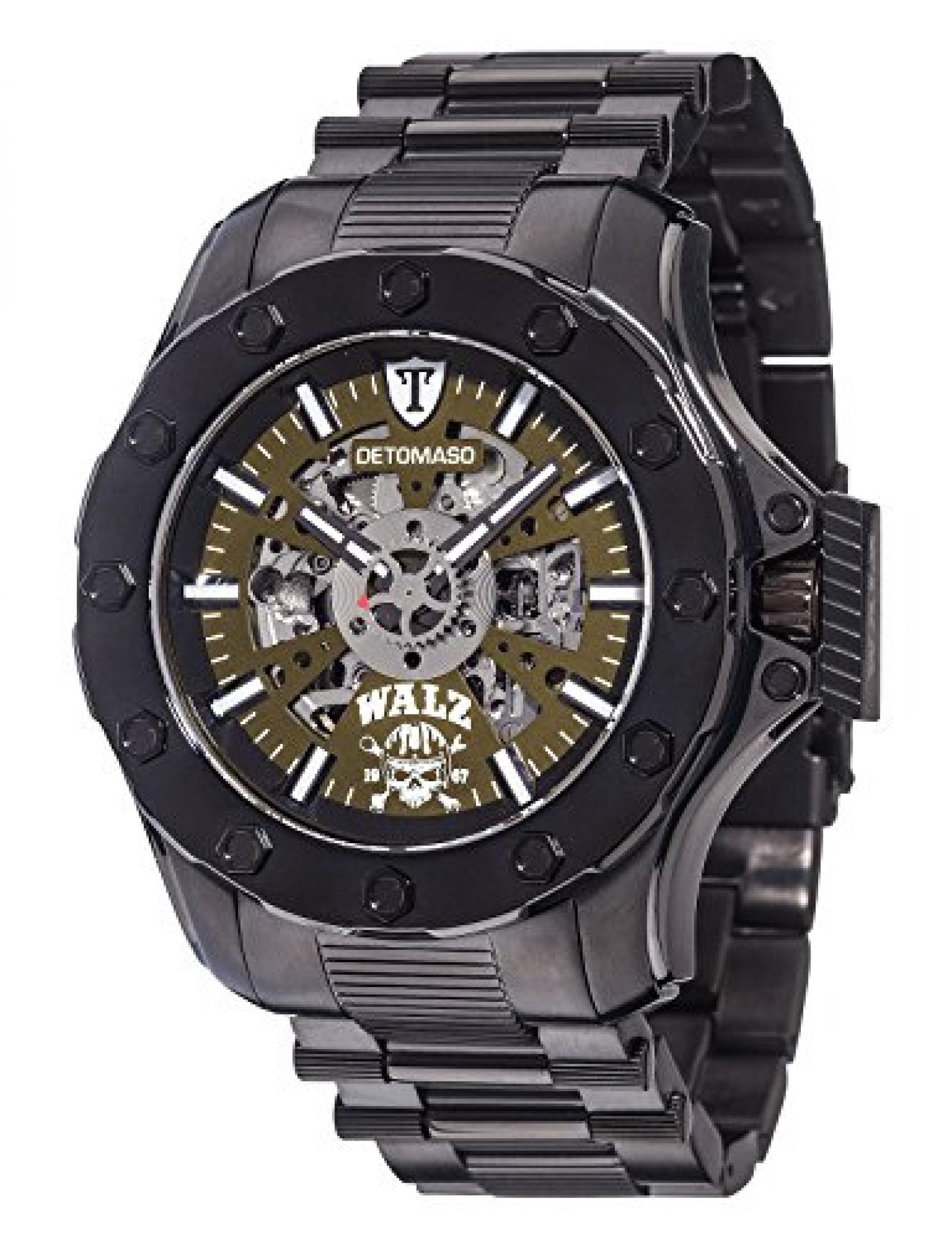 Detomaso Herren-Armbanduhr XL WALZ Edition BENCHMARK Green Trend Analog Automatik Edelstahl DT-W1002-C Detomaso Herren-Armbanduhr XL WALZ Edition BENCHMARK Green Trend Analog Automatik Edelstahl DT-W1002-C