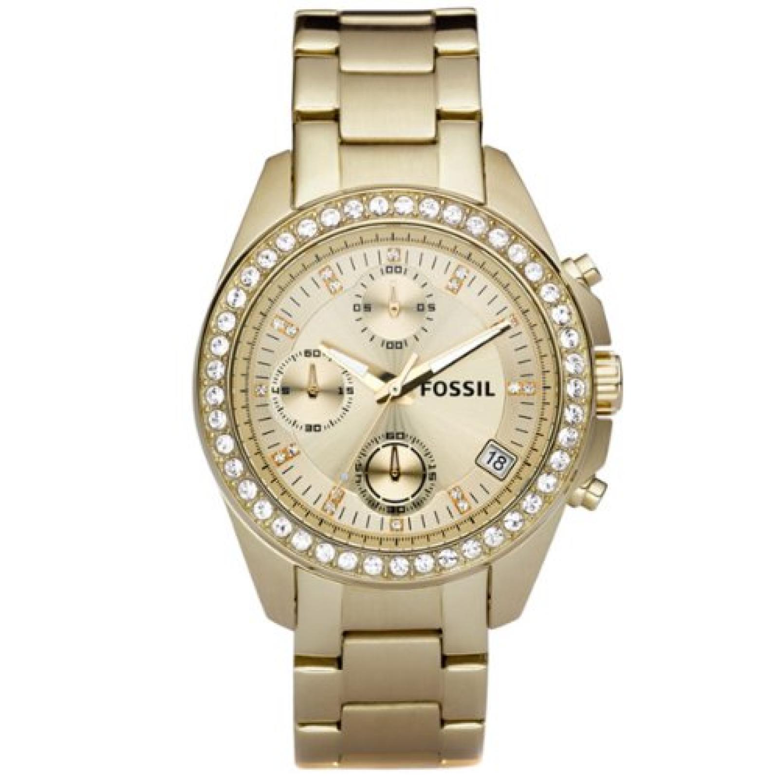 Fossil Damen-Chronograph Dress gold ES2683 Fossil Damen-Chronograph Dress gold ES2683