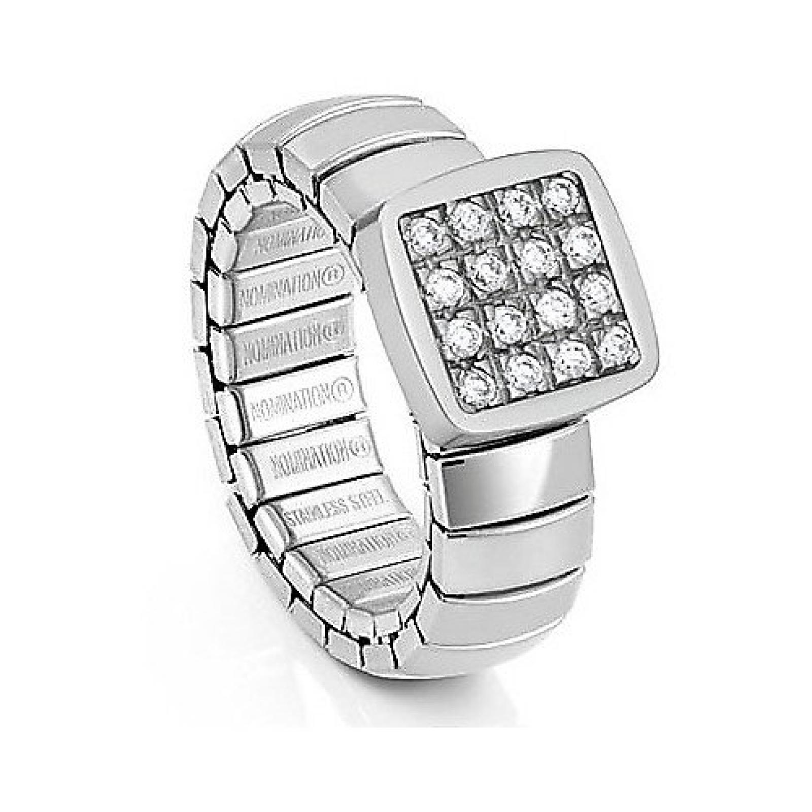 NominatioN DAMA Ring aus Edelstahl, Silber und CZ (S) (WEISS) 043600-001 NominatioN DAMA Ring aus Edelstahl, Silber und CZ (S) (WEISS) 043600-001