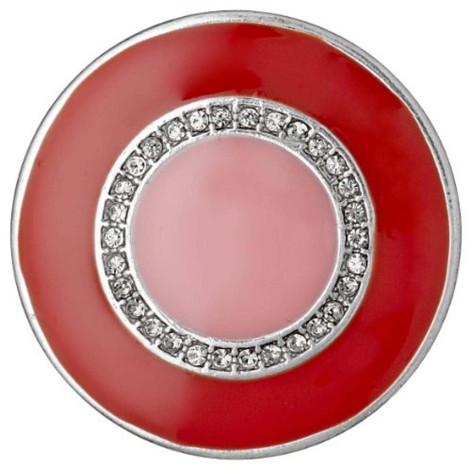 Pilgrim Jewelry Damen-Anh&auml;nger Messing Kristall Coin pink 441416310 