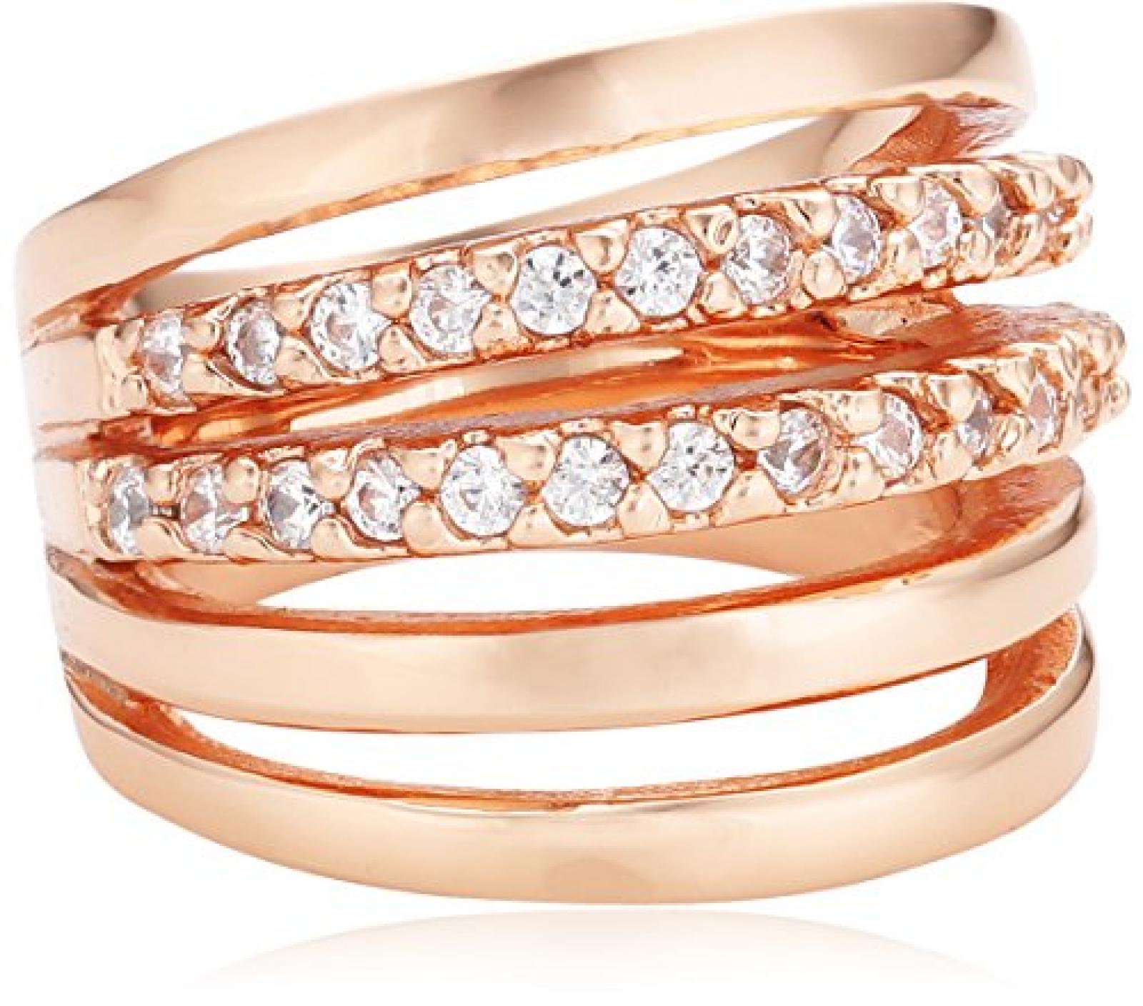 Mike Ellis New York Damen-Ring Edelstahl Zirkonia weiß Gr.56 (17.8) D1519C/8 