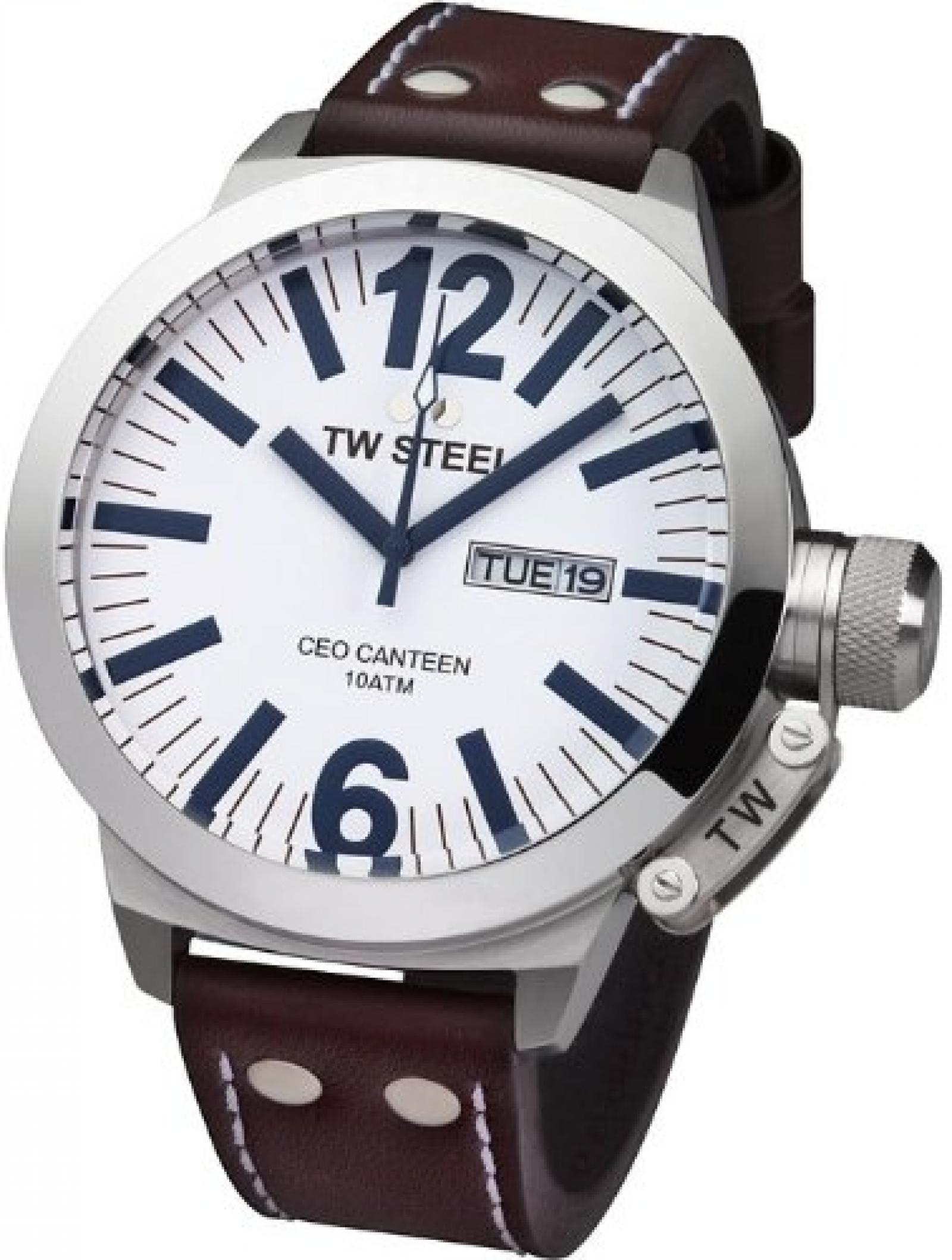 TW Steel Herren-Armbanduhr XL CEO Canteen Kollektion Analog Leder TWCE1006 TW Steel Herren-Armbanduhr XL CEO Canteen Kollektion Analog Leder TWCE1006