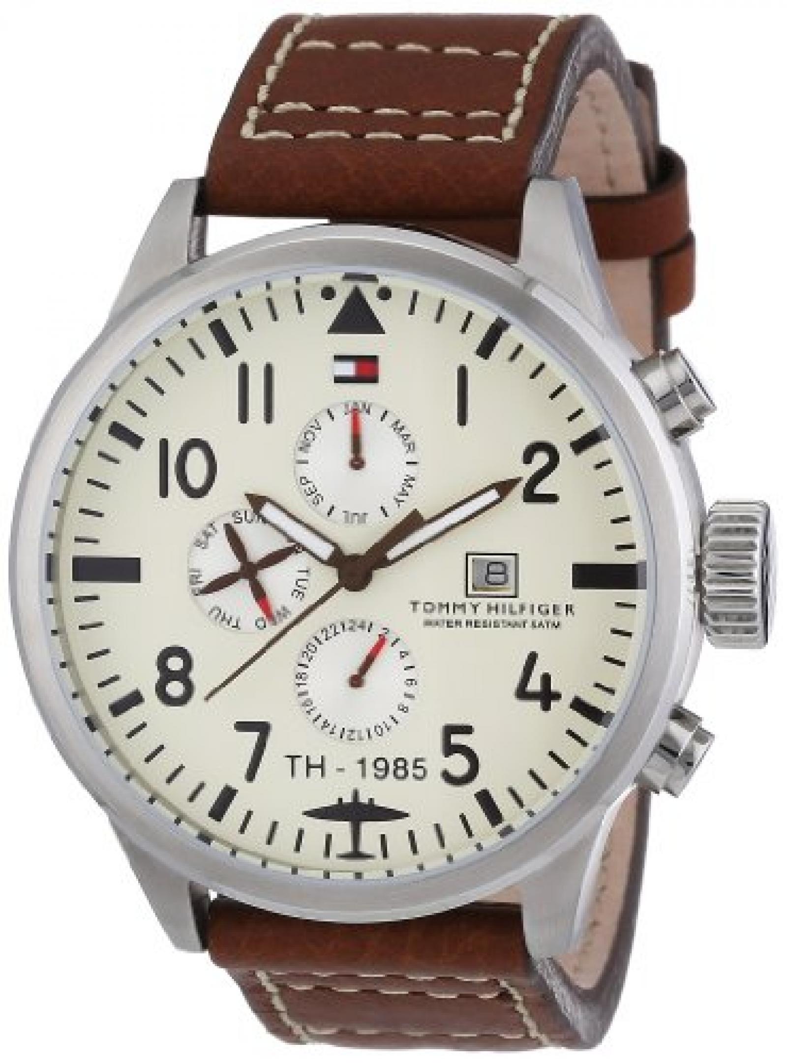 Tommy Hilfiger Herren-Armbanduhr Cool Sport Analog Quarz Leder 1790684 Tommy Hilfiger Herren-Armbanduhr Cool Sport Analog Quarz Leder 1790684
