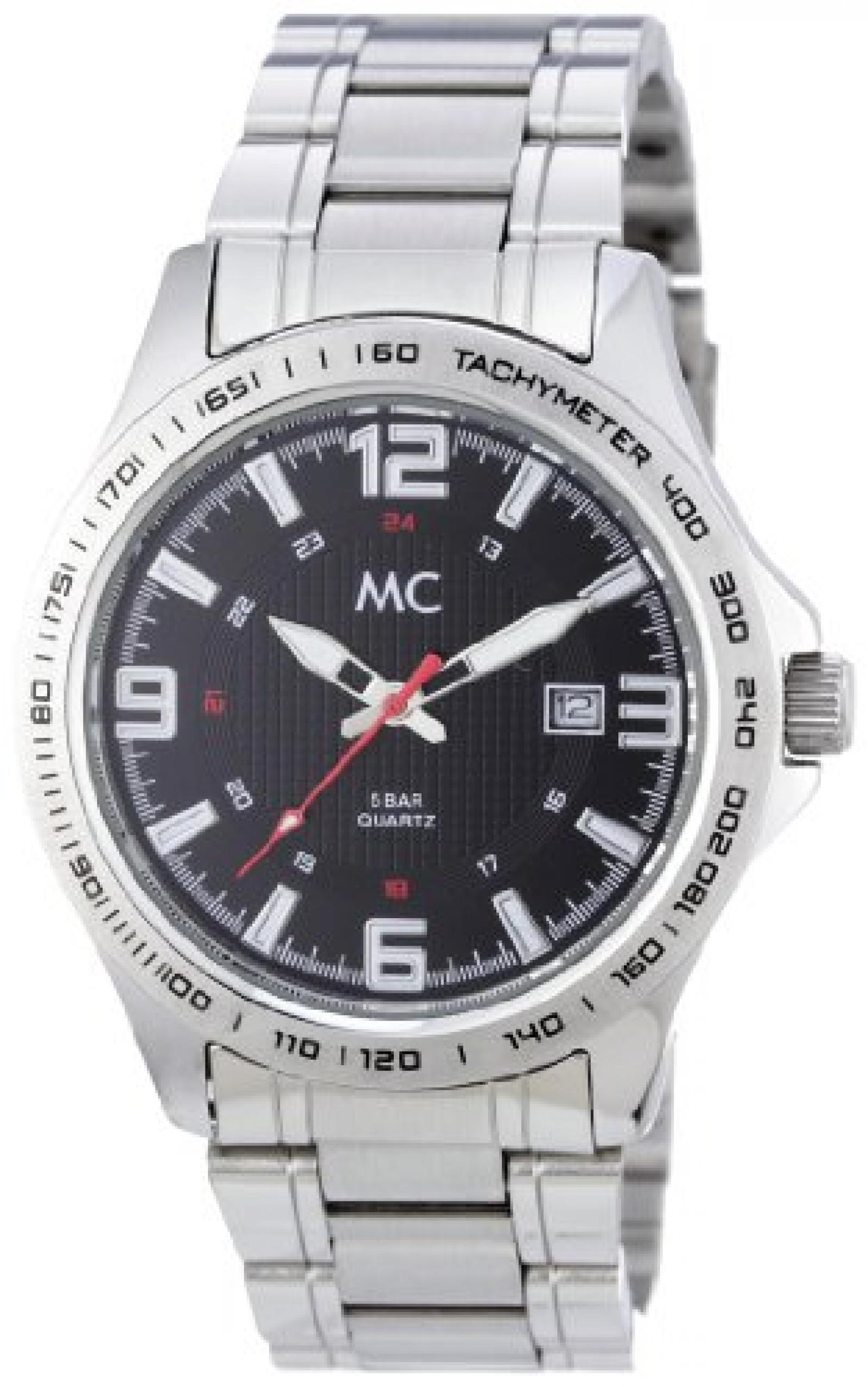 MC Timetrend Herren-Armbanduhr Analog Quarz komplett Edelstahl 26635 