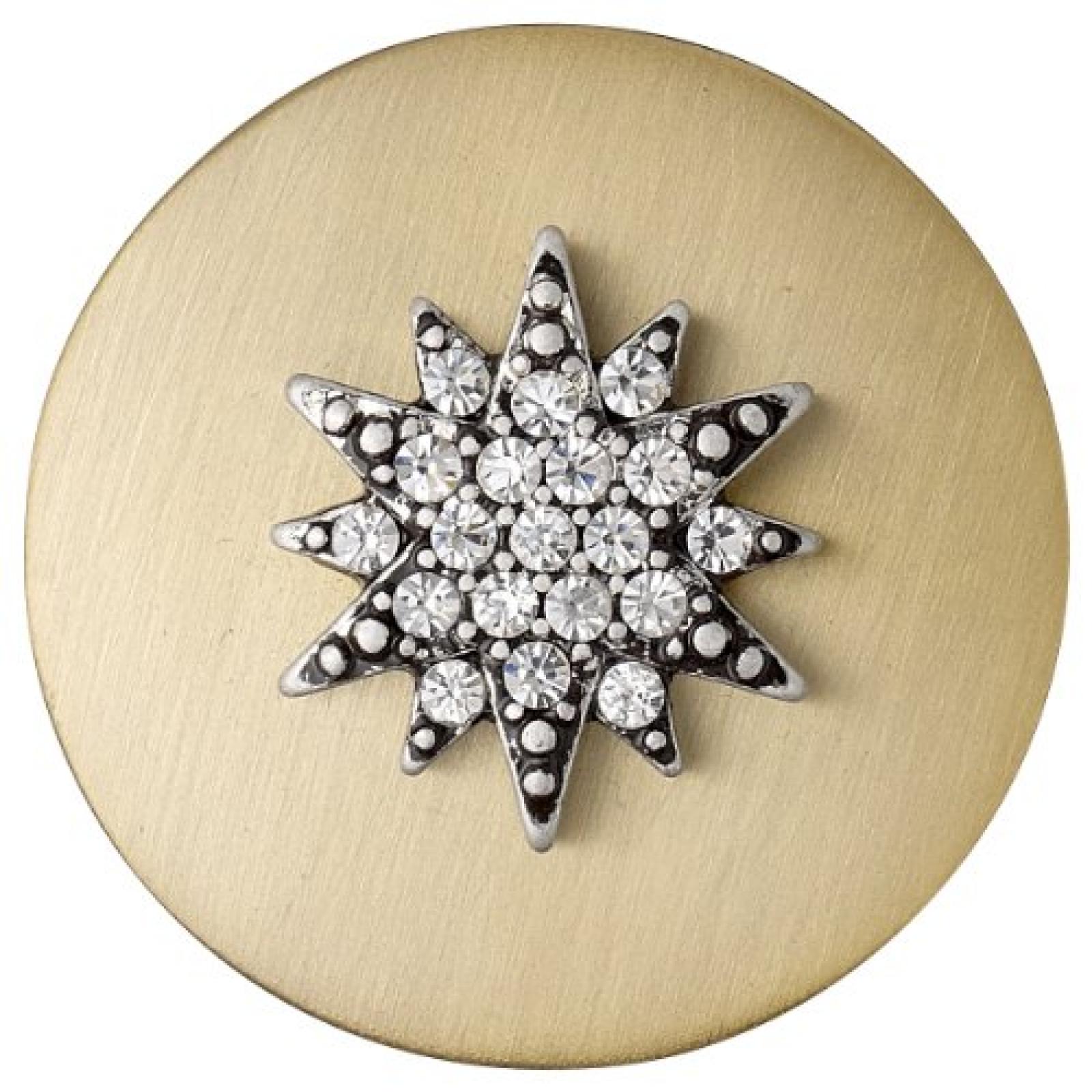 Pilgrim Jewelry Damen-Anh&auml;nger Messing Pilgrim Damen-Anh&auml;nger aus der Serie Coin vergoldet,wei&szlig; 3.0 cm 441332004 