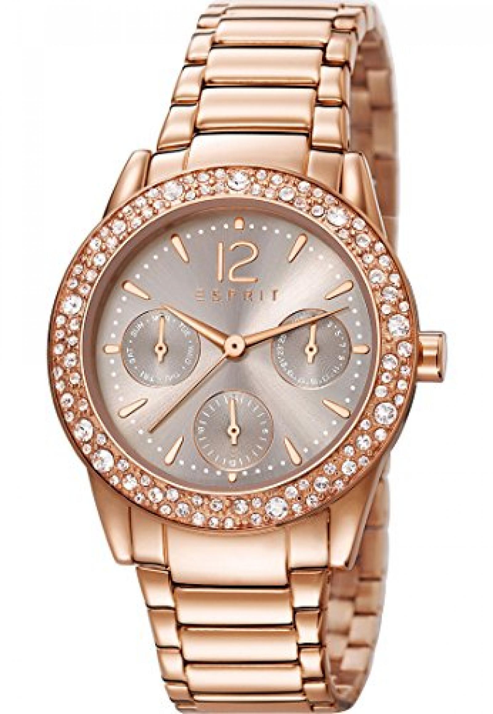 Esprit Damen-Armbanduhr Analog Quarz (One Size, silber) 