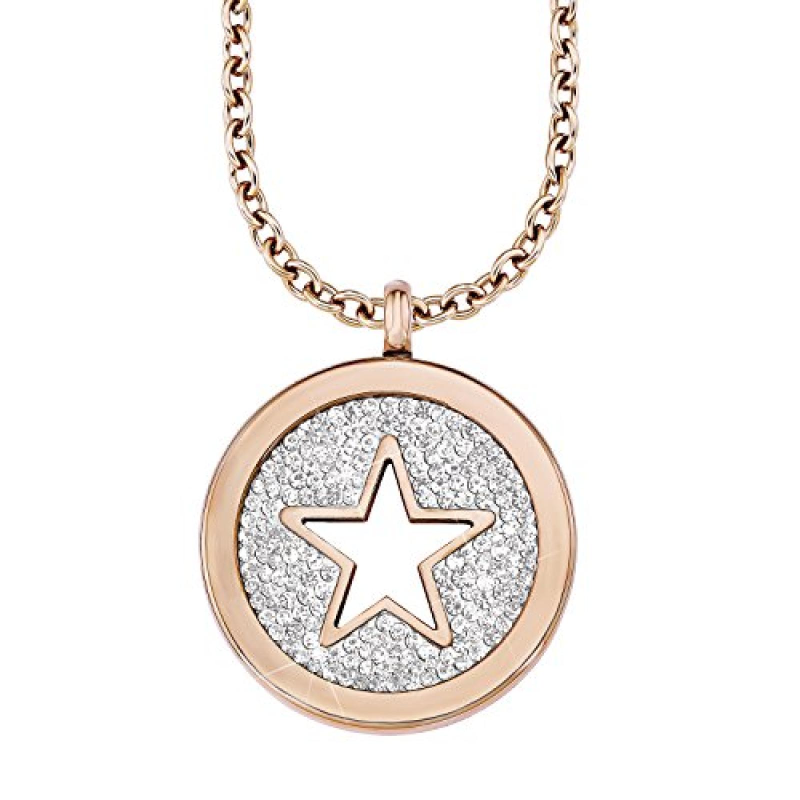 s.Oliver Jewel Damen-Kette mit Anh&auml;nger Edelstahl Glas wei&szlig; 75 cm - 511971 