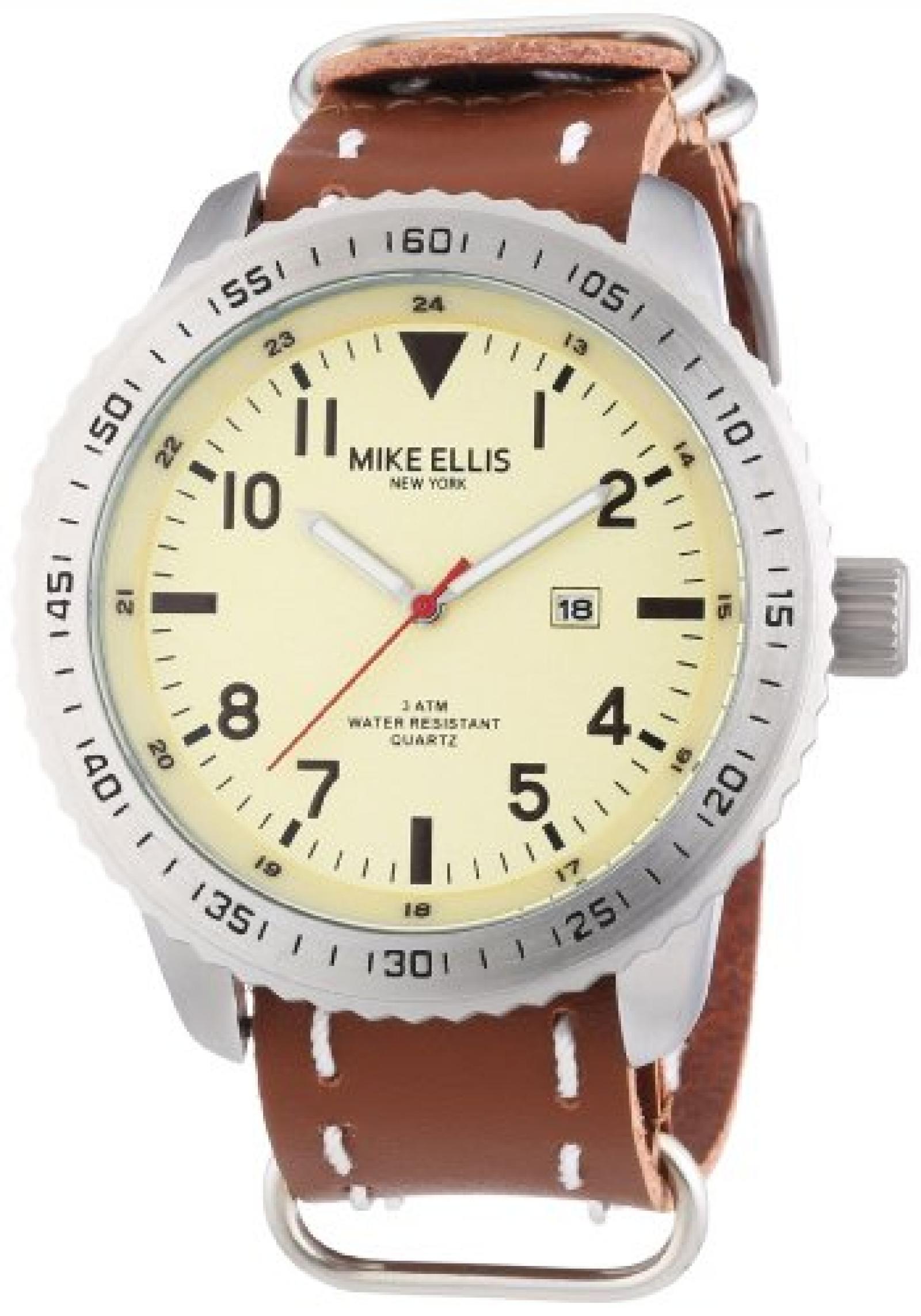 Mike Ellis New York Herren-Armbanduhr XL Analog Quarz 17986B/1 Mike Ellis New York Herren-Armbanduhr XL Analog Quarz 17986B/1