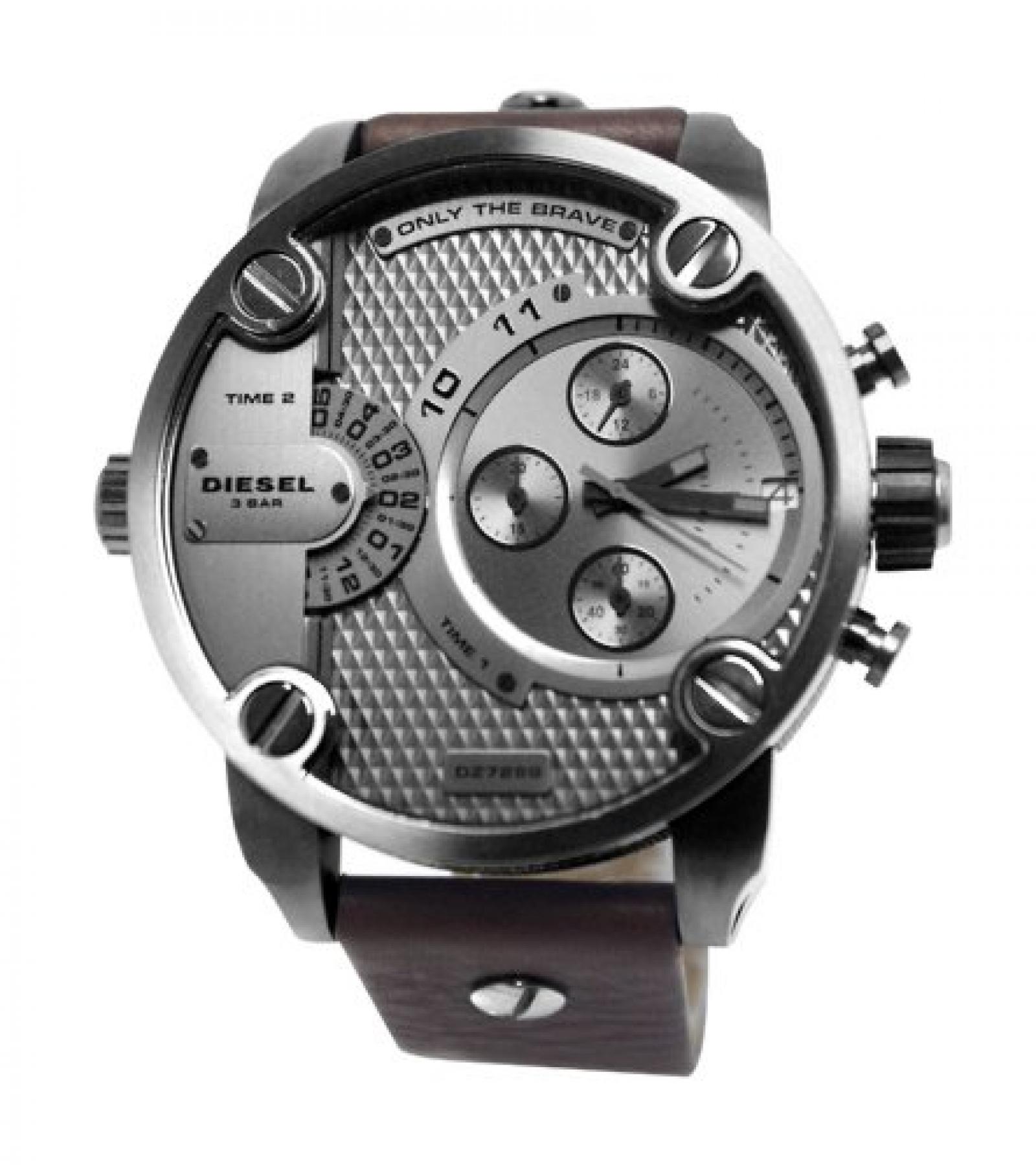 Diesel Herren-Armbanduhr XL Chronograph Quarz Leder DZ7258 
