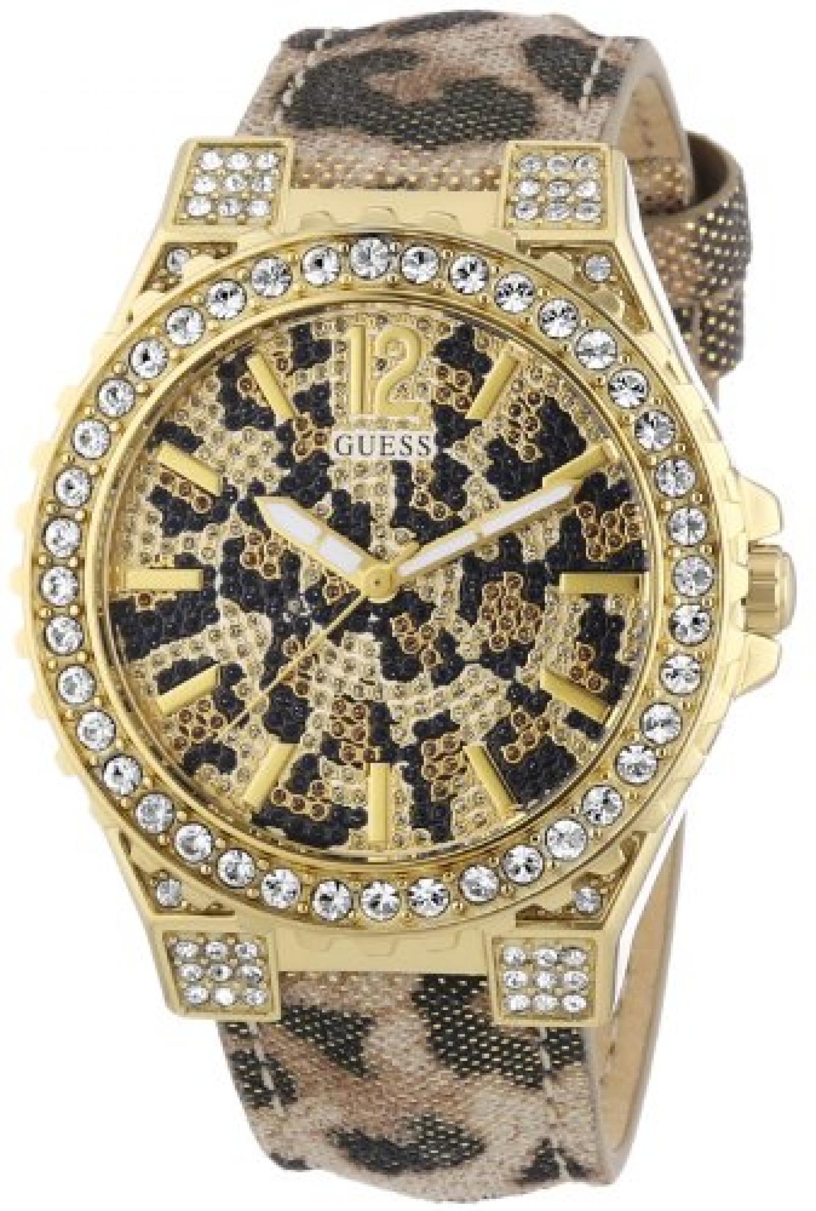 Guess Damen-Armbanduhr Analog Quarz Leder W0030L1 Guess Damen-Armbanduhr Analog Quarz Leder W0030L1