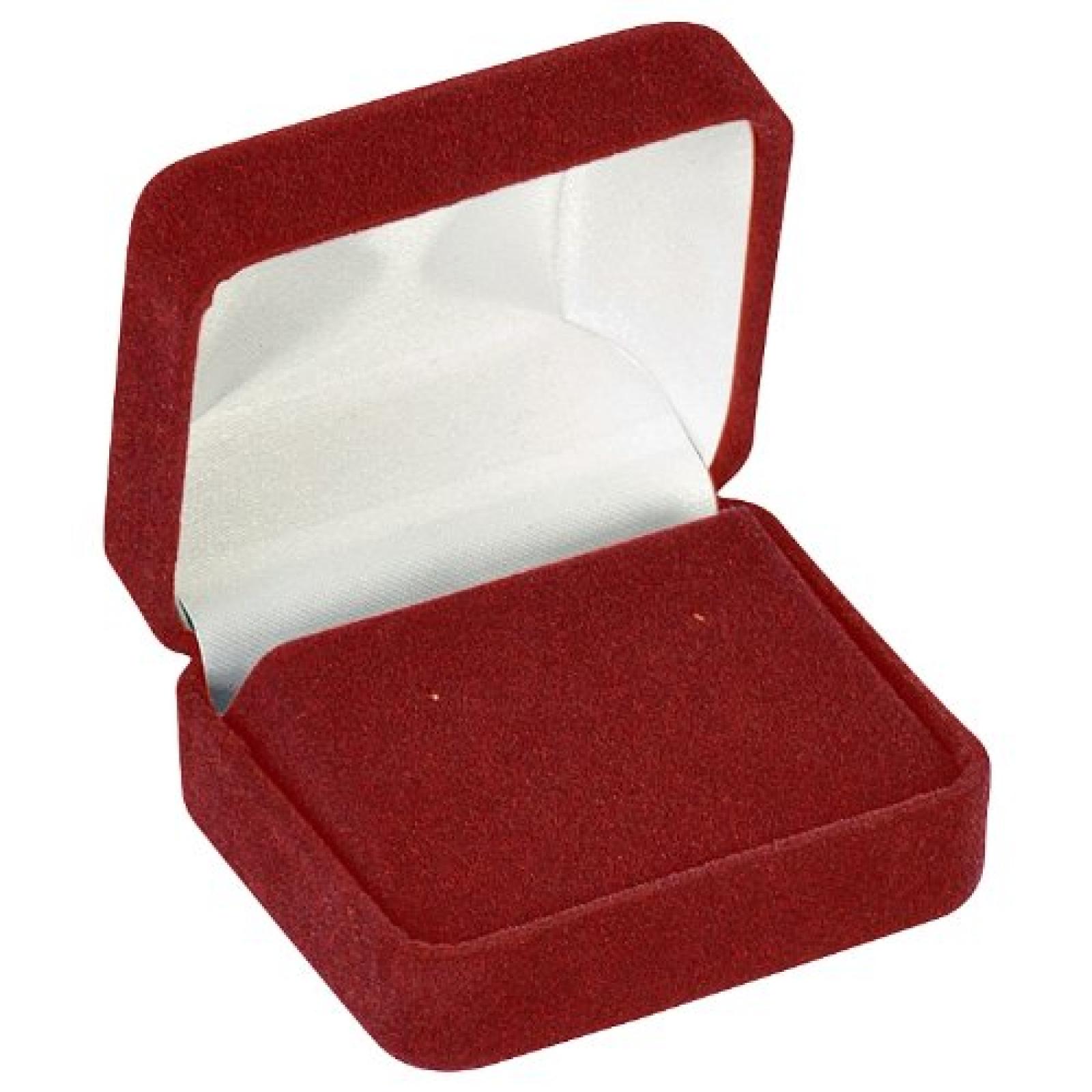 DOUBLE EARRING BOX - BURGUNDY-DBLE EARRING-W-SLEEVE DOUBLE EARRING BOX - BURGUNDY-DBLE EARRING-W-SLEEVE