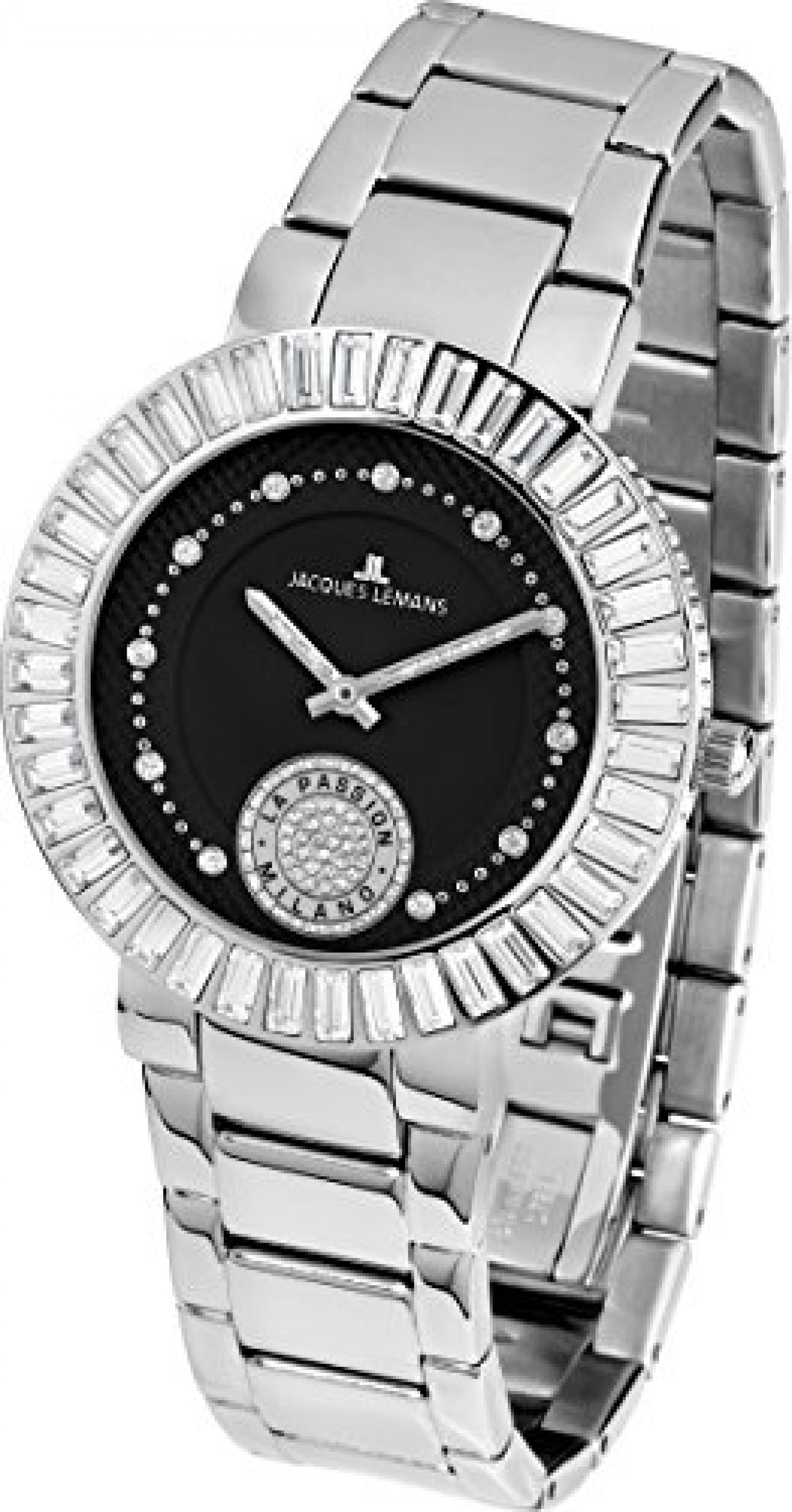 Jacques Lemans Damen-Armbanduhr Milano Analog Edelstahl 1-1683D Jacques Lemans Damen-Armbanduhr Milano Analog Edelstahl 1-1683D