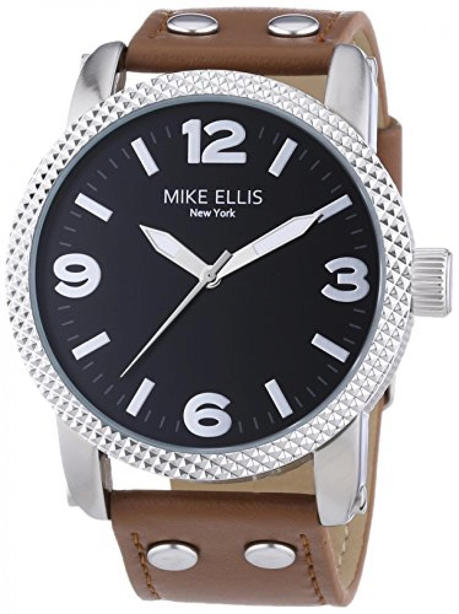 Mike Ellis New York Herren-Armbanduhr XL a:ne Analog Quarz Leder SL4316/3 Mike Ellis New York Herren-Armbanduhr XL a:ne Analog Quarz Leder SL4316/3