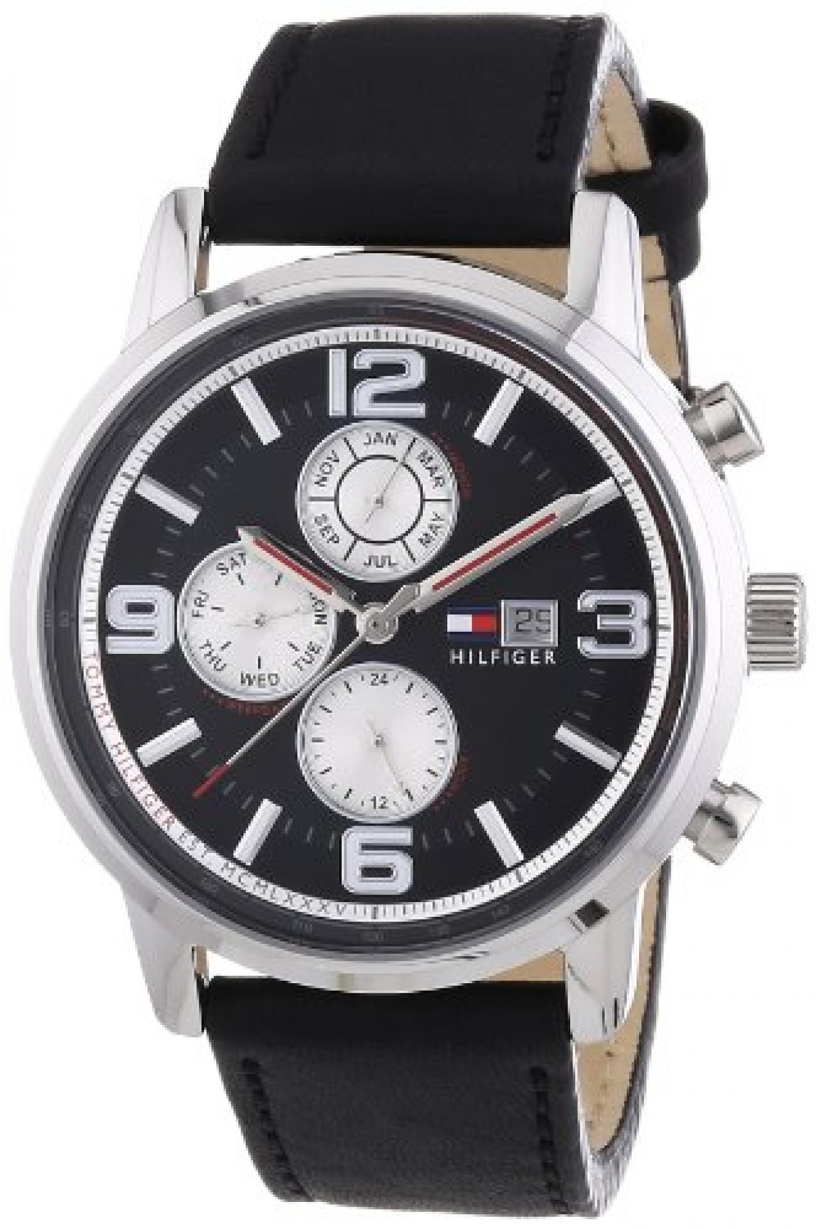 Tommy Hilfiger Herren-Armbanduhr Casual Sport XL Analog Quarz Leder 1710335 Tommy Hilfiger Herren-Armbanduhr Casual Sport XL Analog Quarz Leder 1710335