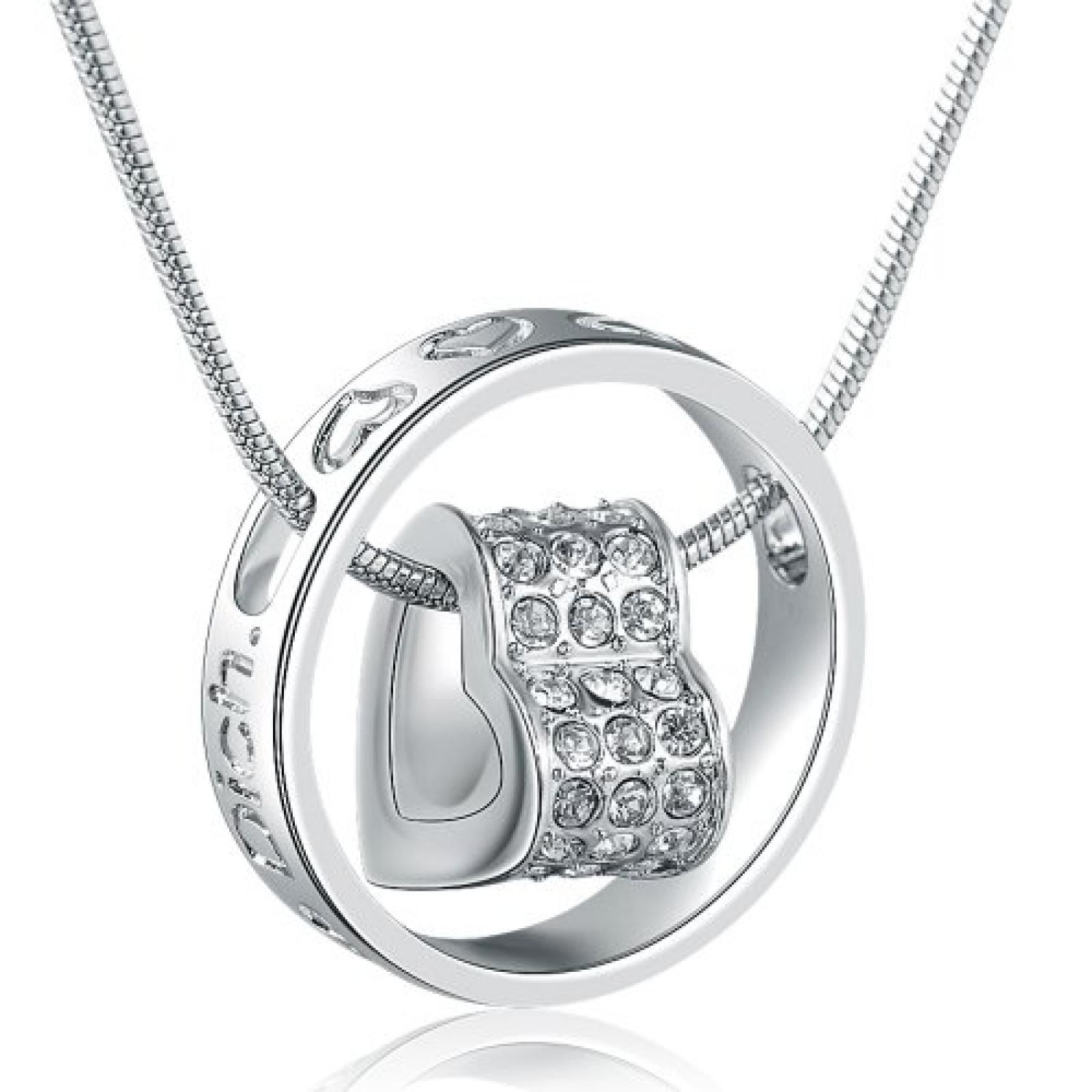 Mama Weihnachtsgeschenk MARENJA Kristall-Geschenke f&uuml;r mama-Damen Kette mit Herz Anh&auml;nger Gravur "Mama, Ich liebe Dich" &ouml;sterreichischen Kristall Halskette L&auml;nge 40-45cm MARENJA EXKLUSIVE KOLLEKTION 