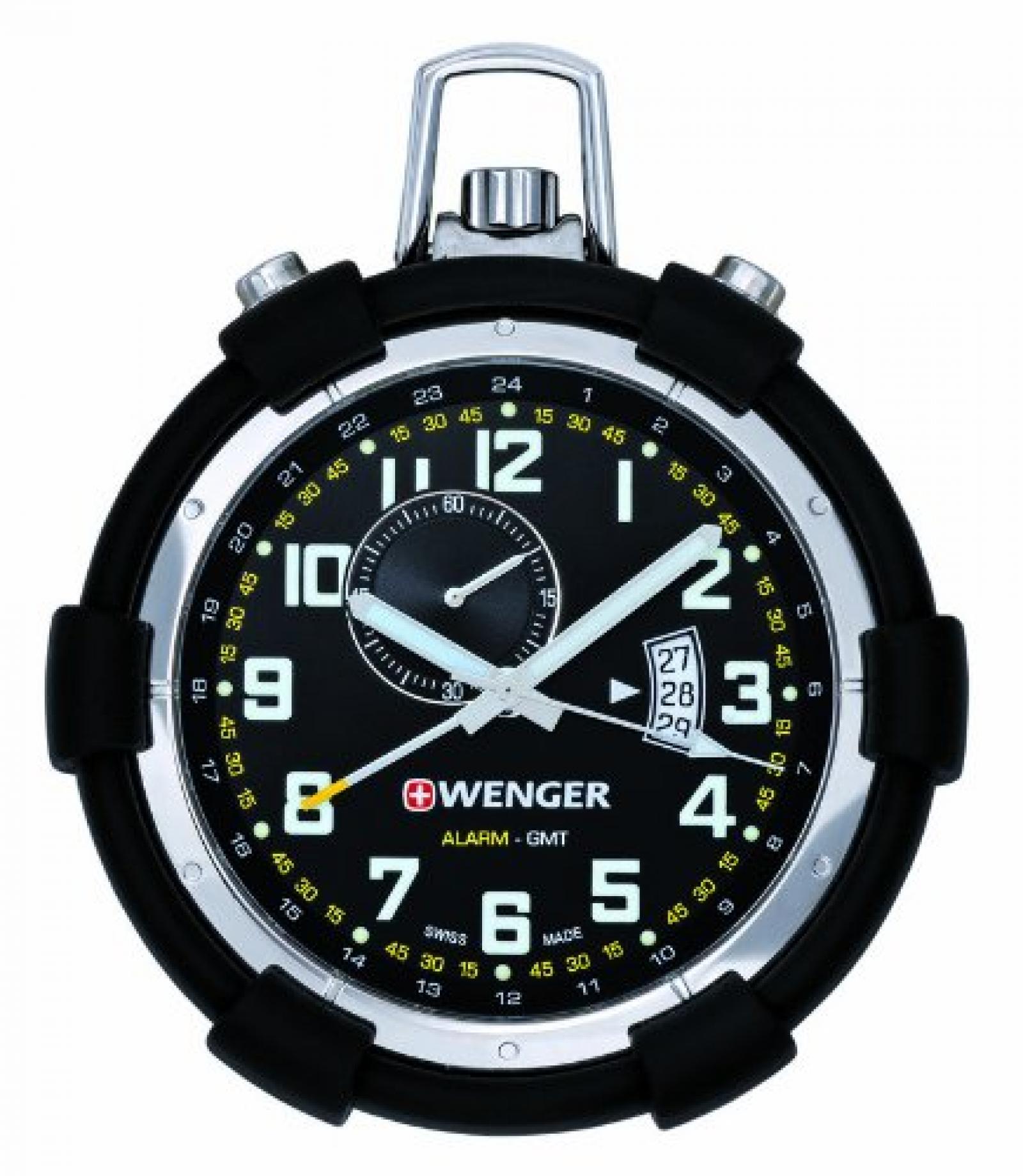 Wenger Unisex-Armbanduhr Traveller Pocket Alarm Analog Quarz 73015 Wenger Unisex-Armbanduhr Traveller Pocket Alarm Analog Quarz 73015