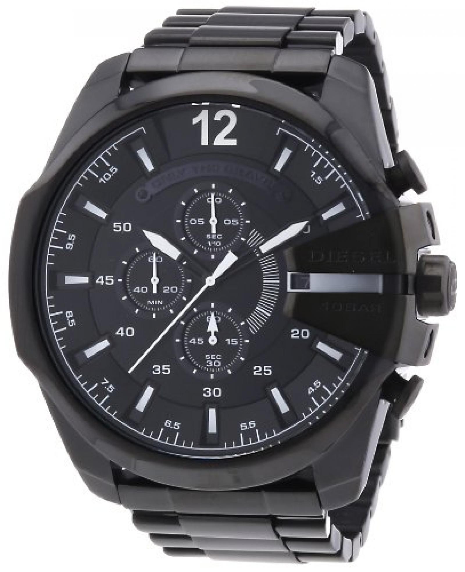 Diesel Herren-Armbanduhr XL Mega Chief Chronograph Quarz Edelstahl beschichtet DZ4283 Diesel Herren-Armbanduhr XL Mega Chief Chronograph Quarz Edelstahl beschichtet DZ4283