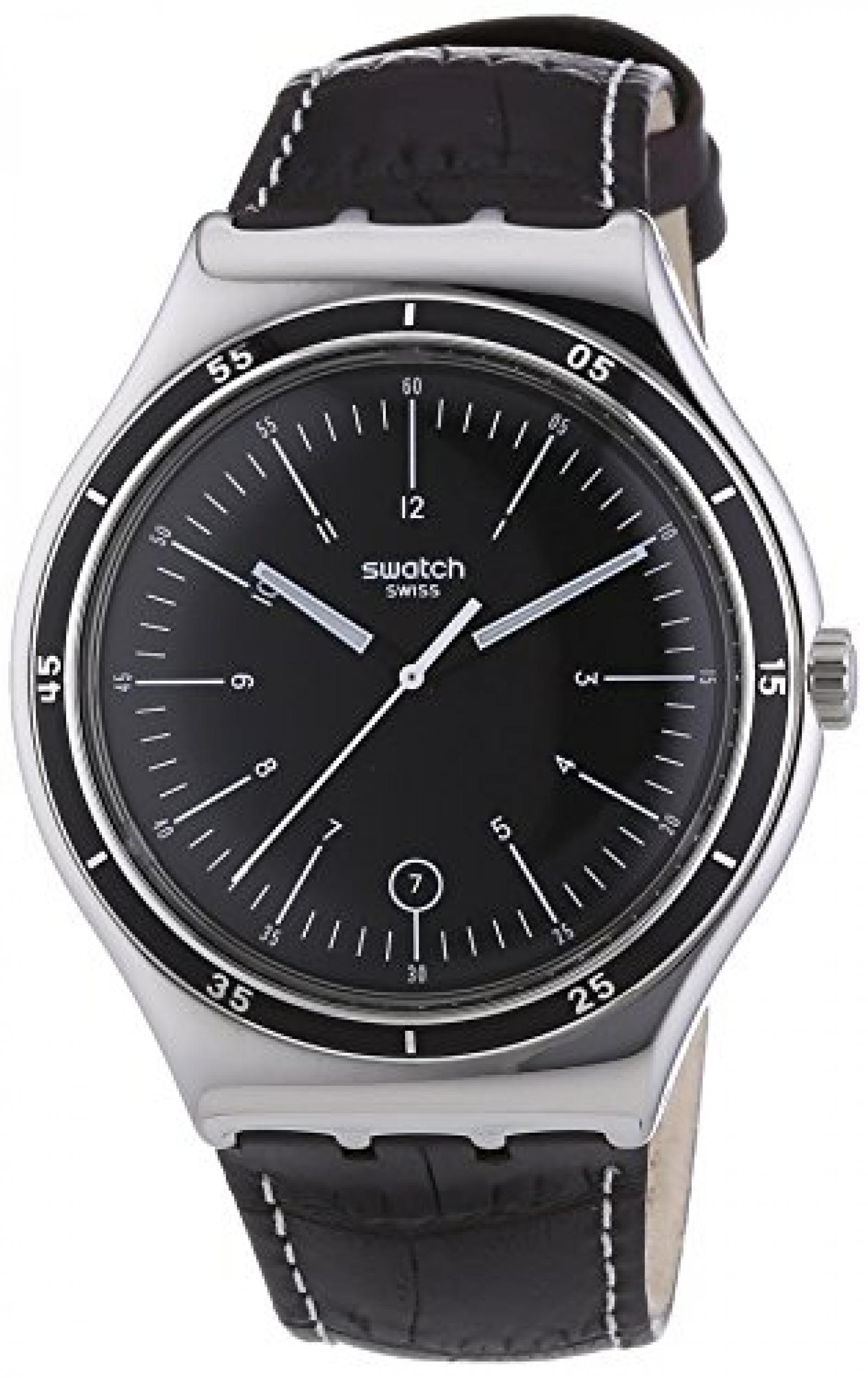 Swatch Herren-Armbanduhr XL Irony Big Classic Trueville Analog Quarz Leder YWS400 Swatch Herren-Armbanduhr XL Irony Big Classic Trueville Analog Quarz Leder YWS400