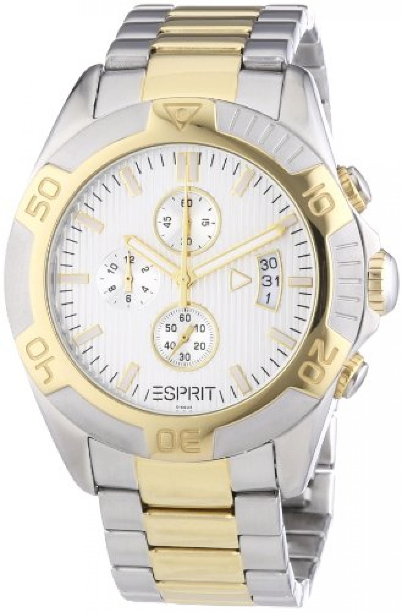 Esprit Herren-Armbanduhr XL Activity Chronograph Quarz Edelstahl ES101661003 