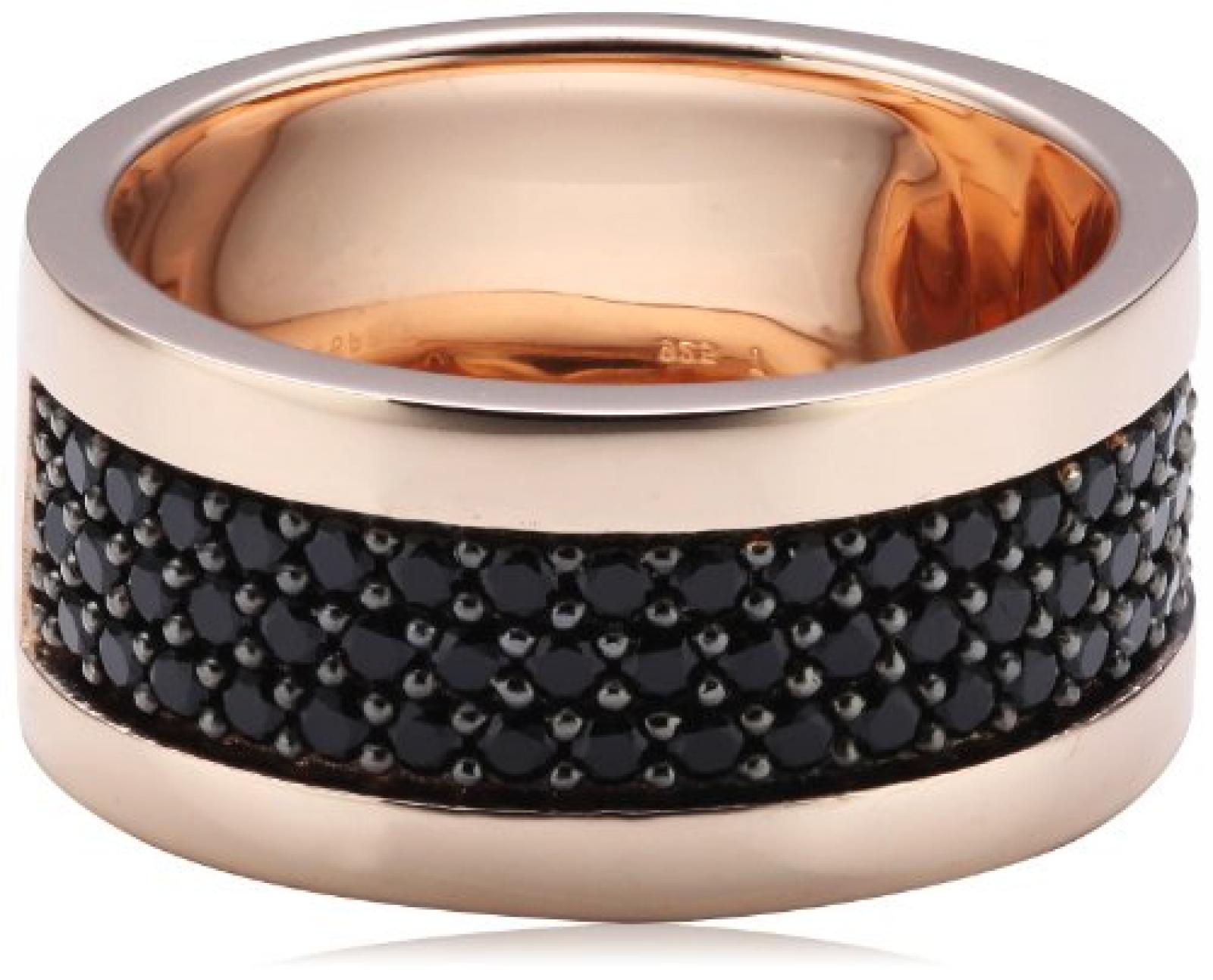Esprit Jewels Damen-Ring 925 Sterling Silber Black-rose pure pave wide ESRG92215B1 