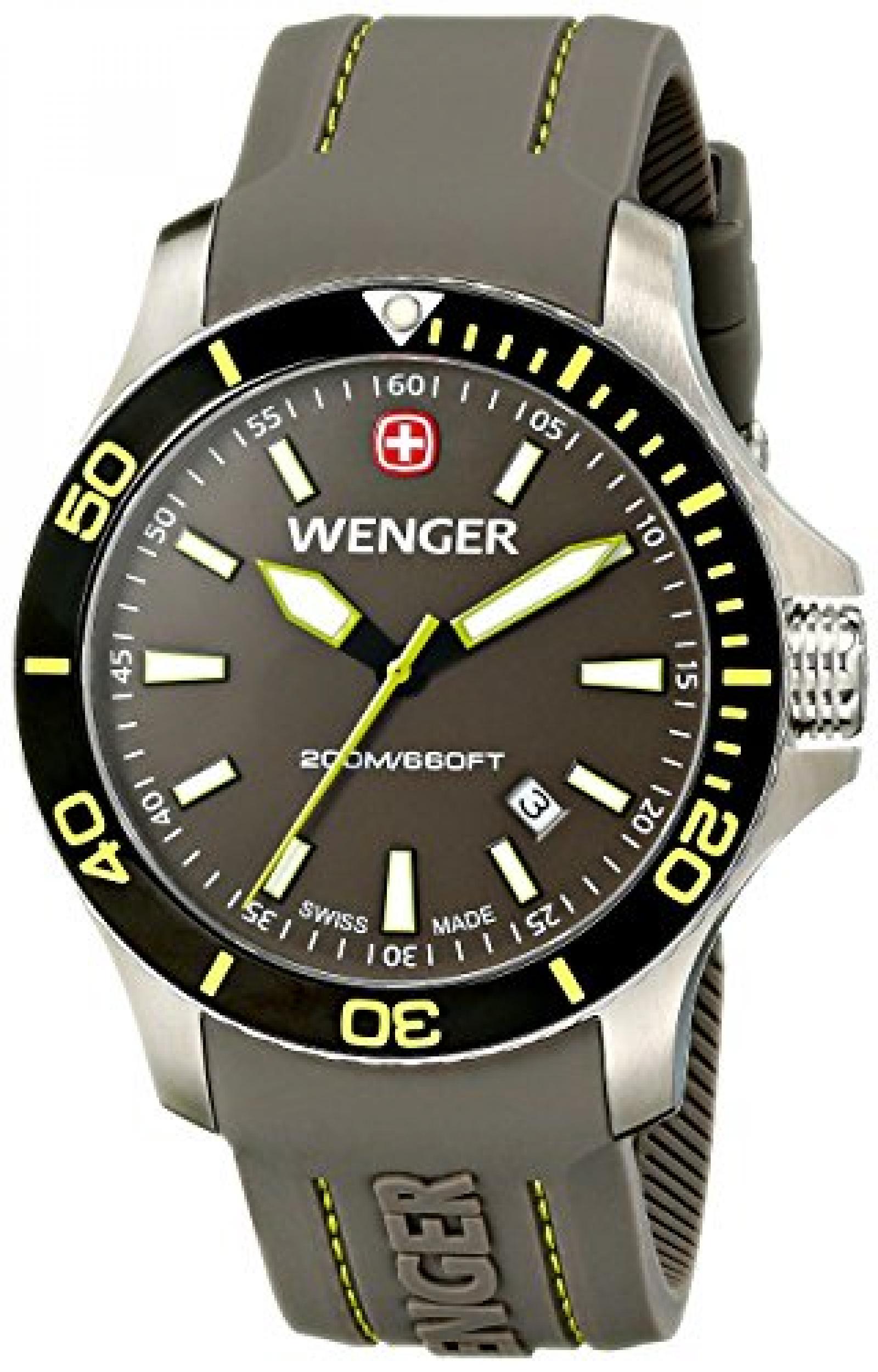 Wenger Herren-Armbanduhr XL SEAFORCE Analog Quarz Kautschuk 01.0641.110 