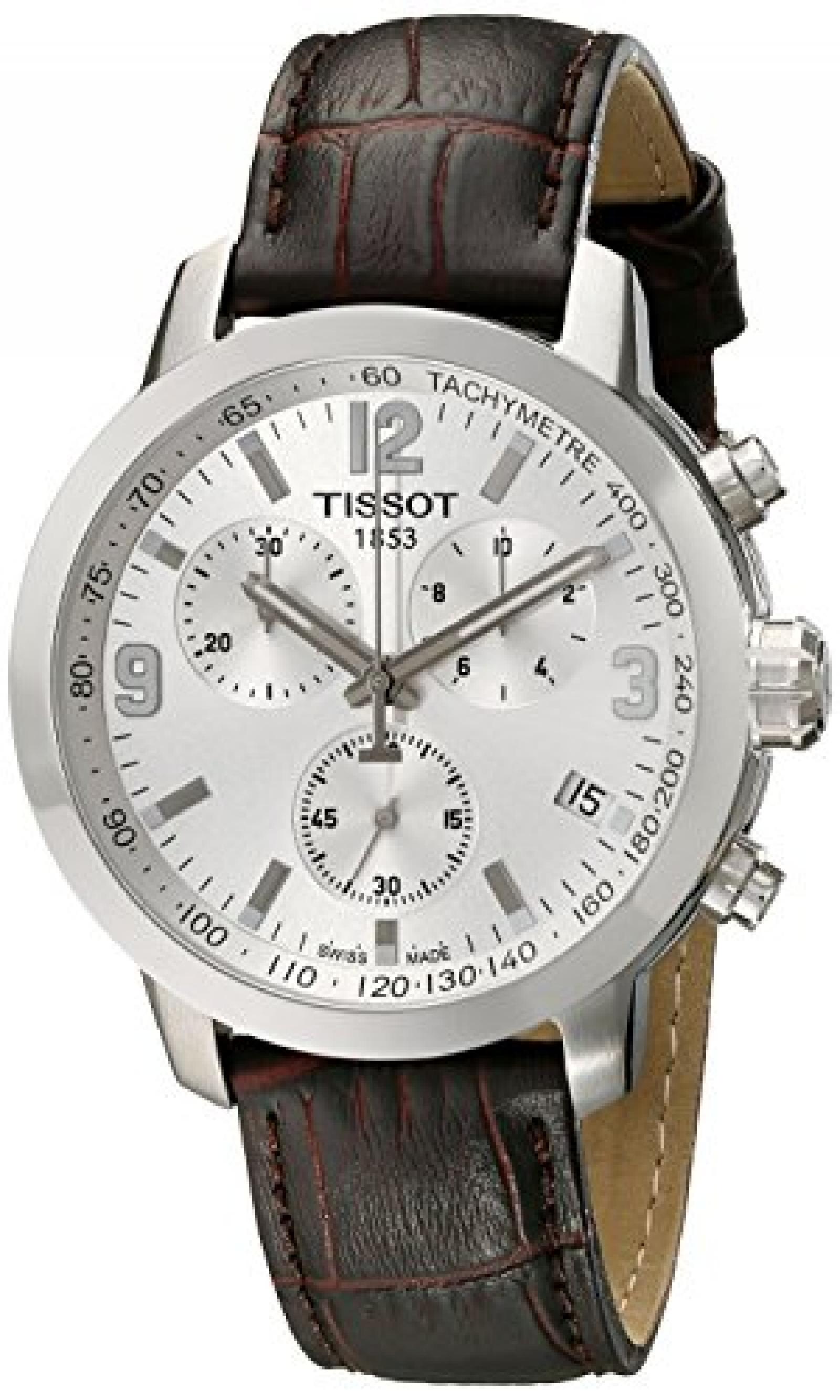 Herren-Armbanduhr XL Chronograph Quarz Leder T055.417.16.037.00 