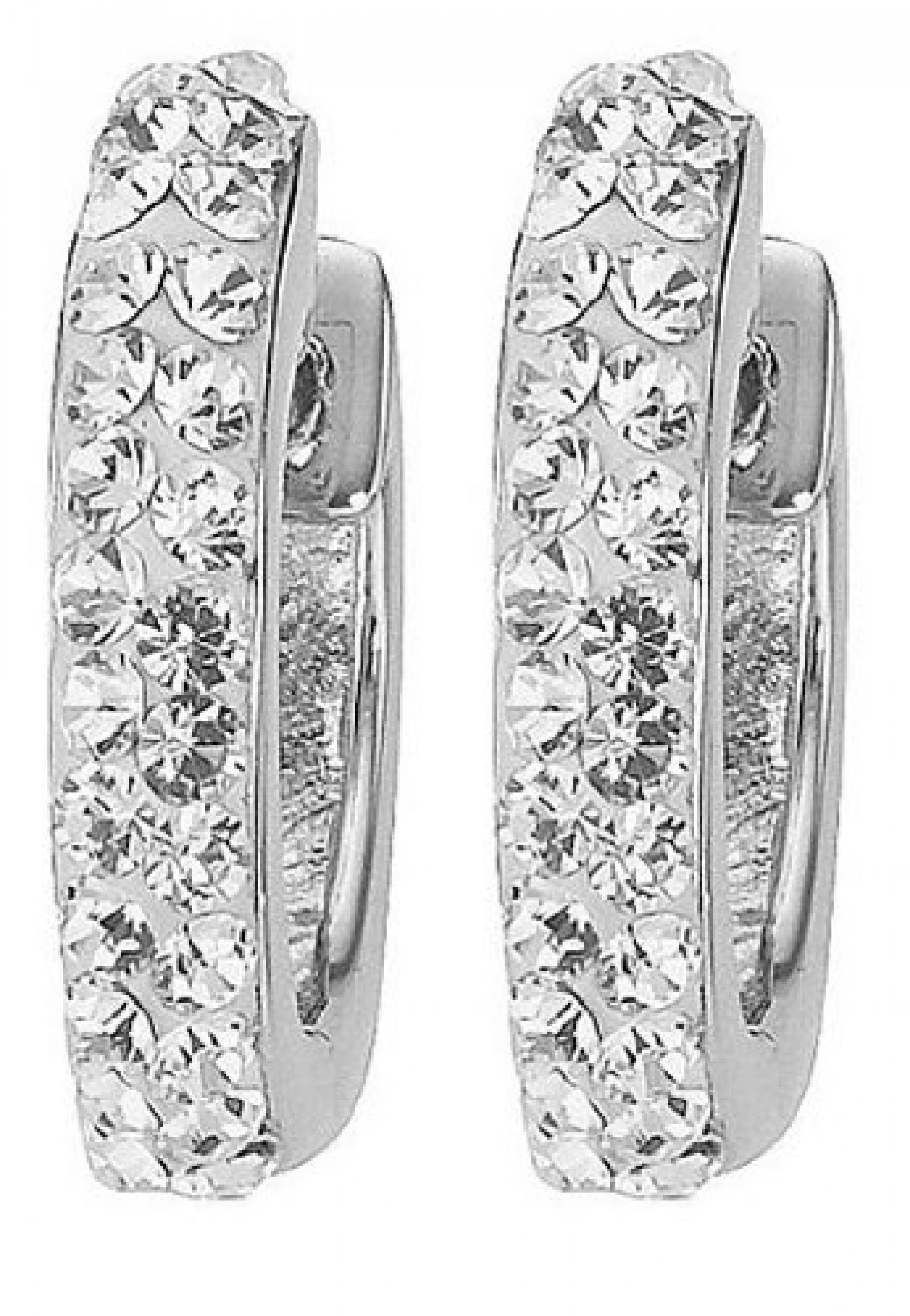 CHRIST Silver Damen-Creole 925er Silber rhodiniert Kristall One Size, silber CHRIST Silver Damen-Creole 925er Silber rhodiniert Kristall One Size, silber