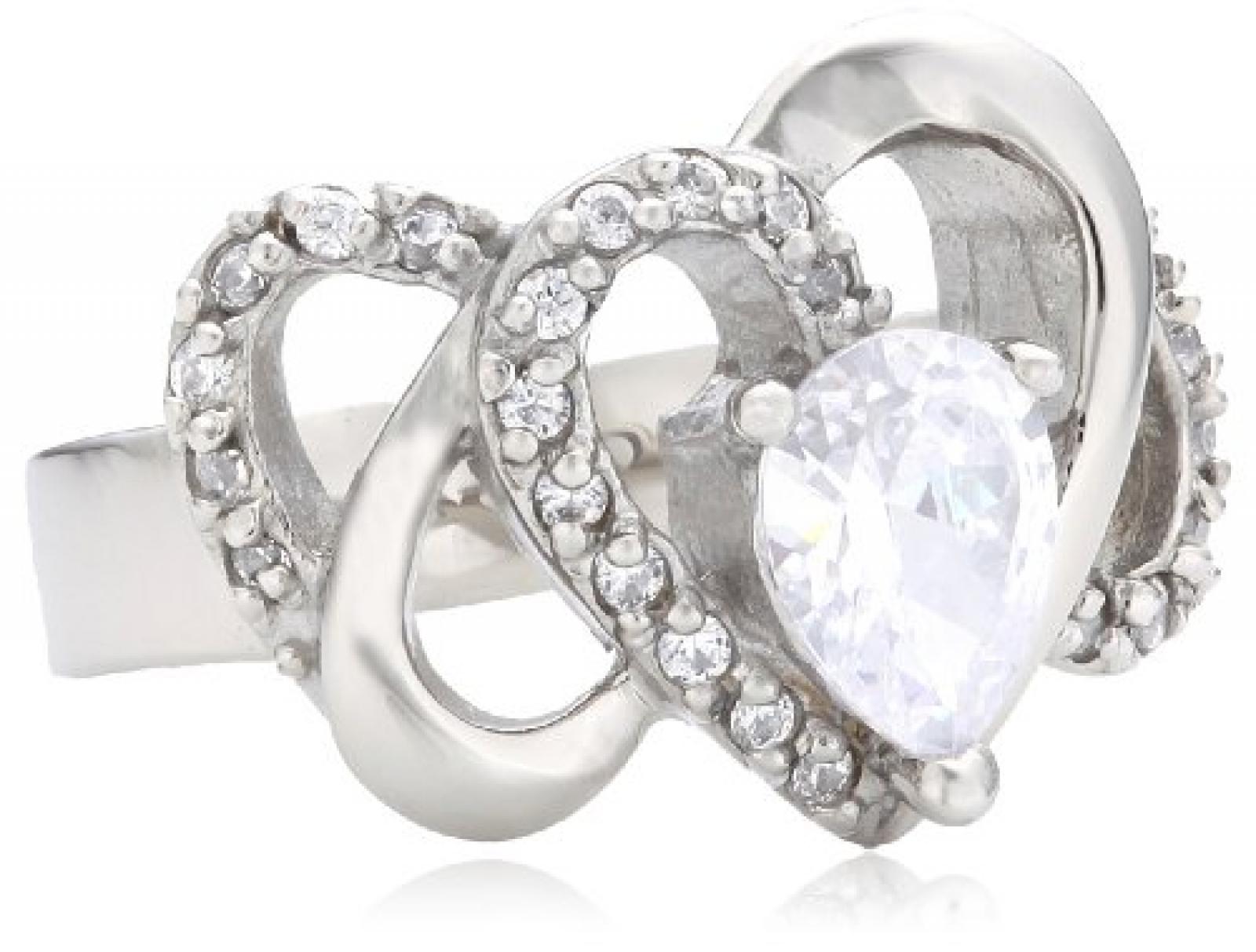Mike Ellis New York Damen-Ring Edelstahl Zirkonia weiß Gr.52 (16.6) D1506C Mike Ellis New York Damen-Ring Edelstahl Zirkonia weiß Gr.52 (16.6) D1506C