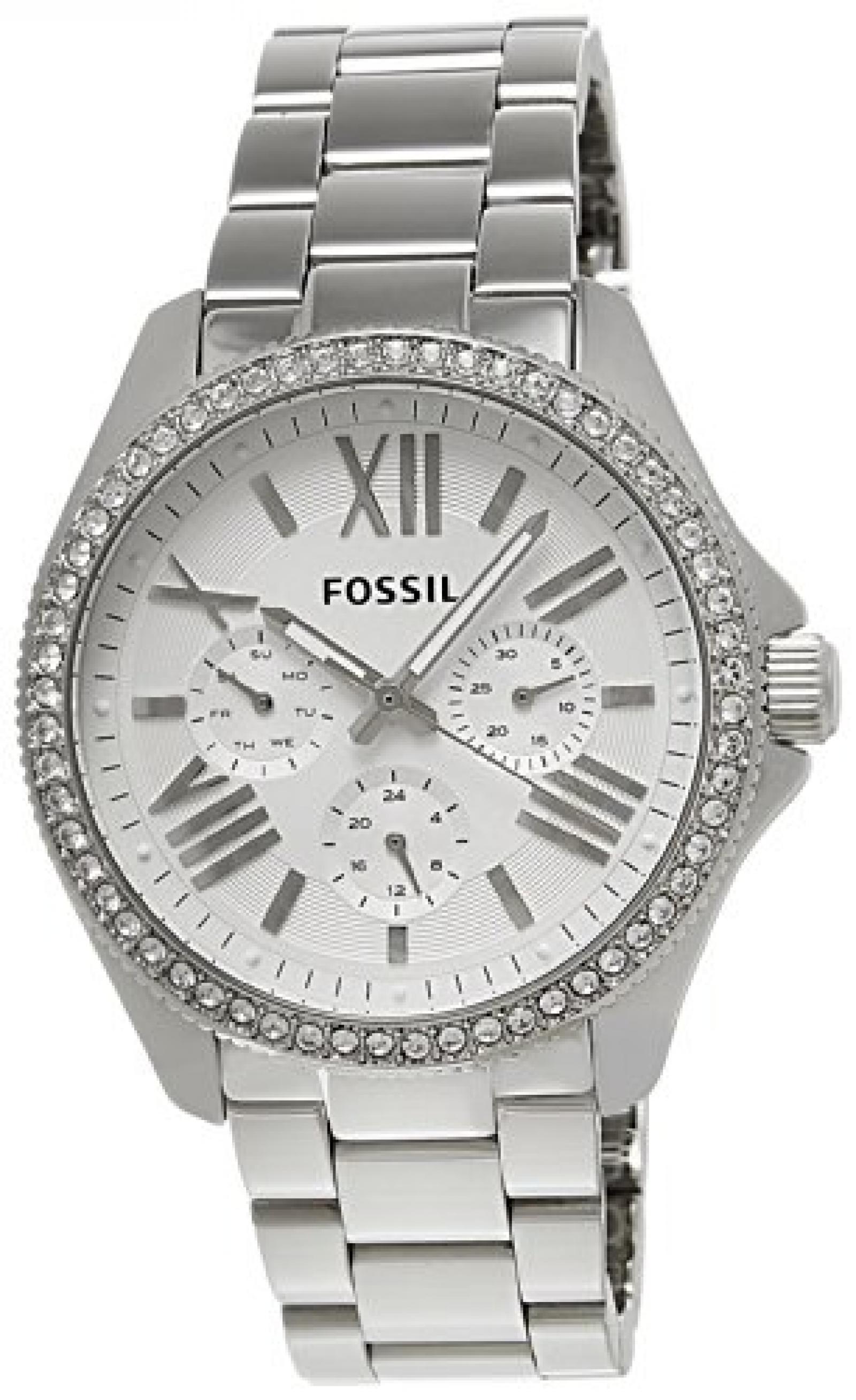 Fossil Damen-Armbanduhr Retro Traveler Analog Quarz Edelstahl AM4481 