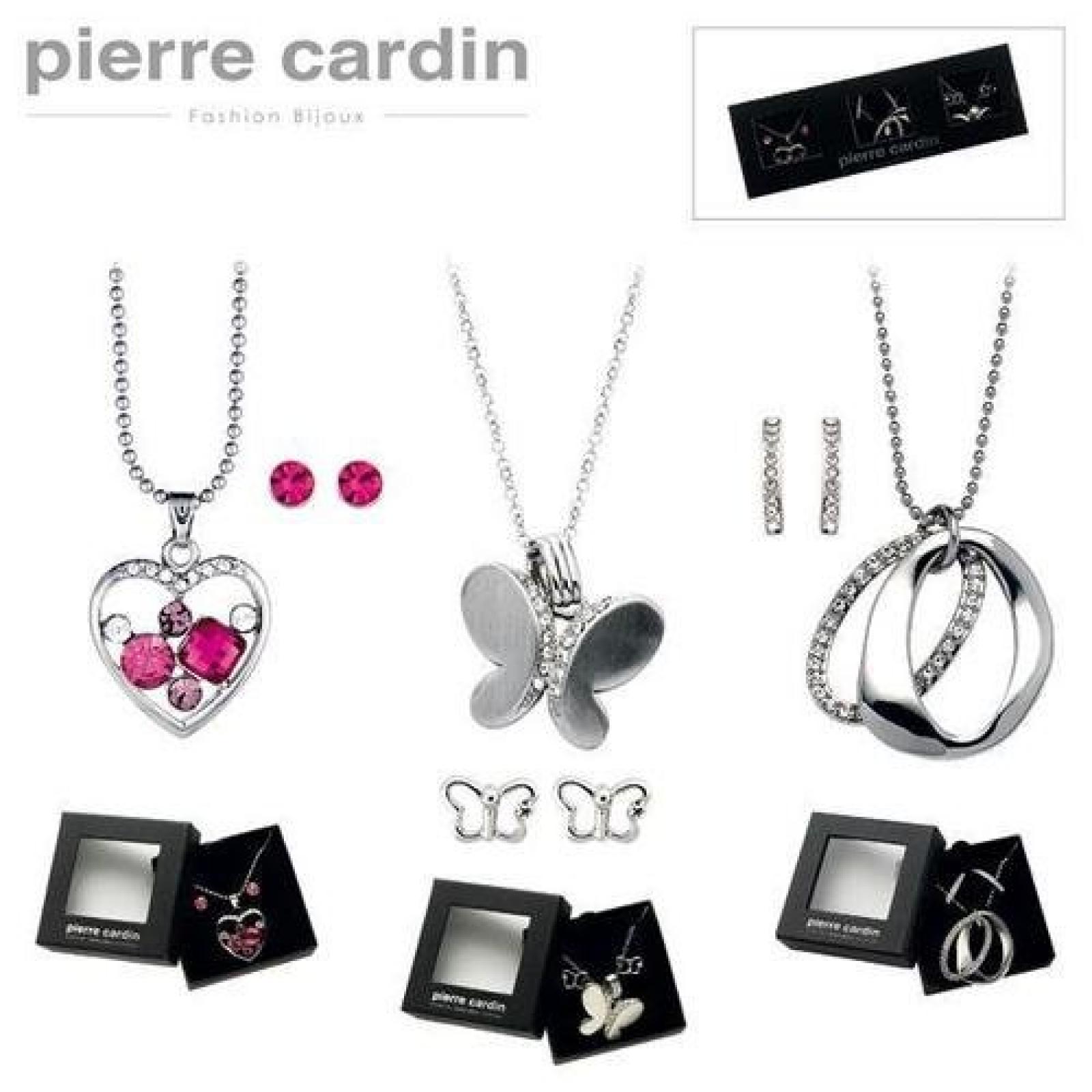 Pierre Cardin Damen Drei Halsketten-Anhänger & Ohrringe Set 