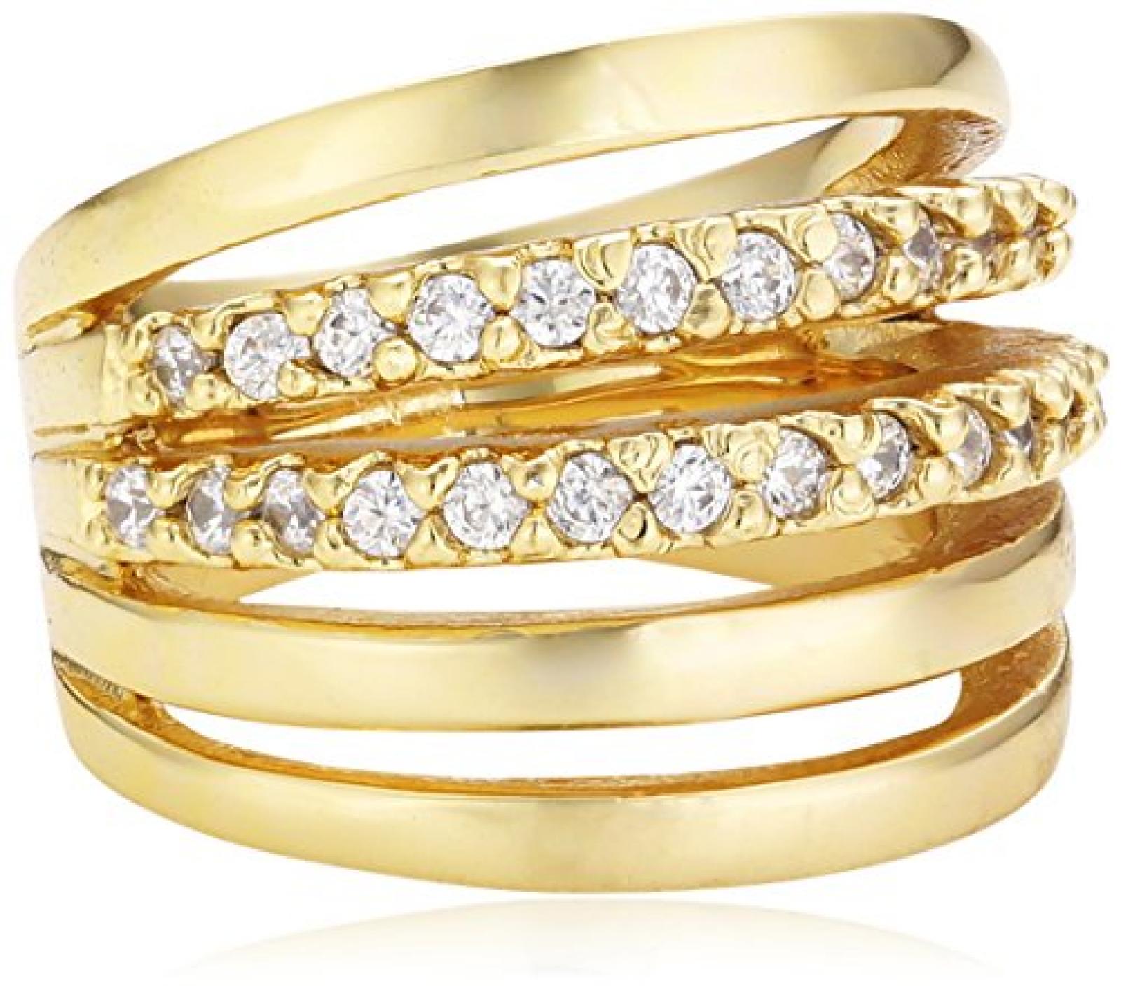 Mike Ellis New York Damen-Ring Edelstahl Zirkonia weiß Gr.54 (17.2) D1519C/4 Mike Ellis New York Damen-Ring Edelstahl Zirkonia weiß Gr.54 (17.2) D1519C/4