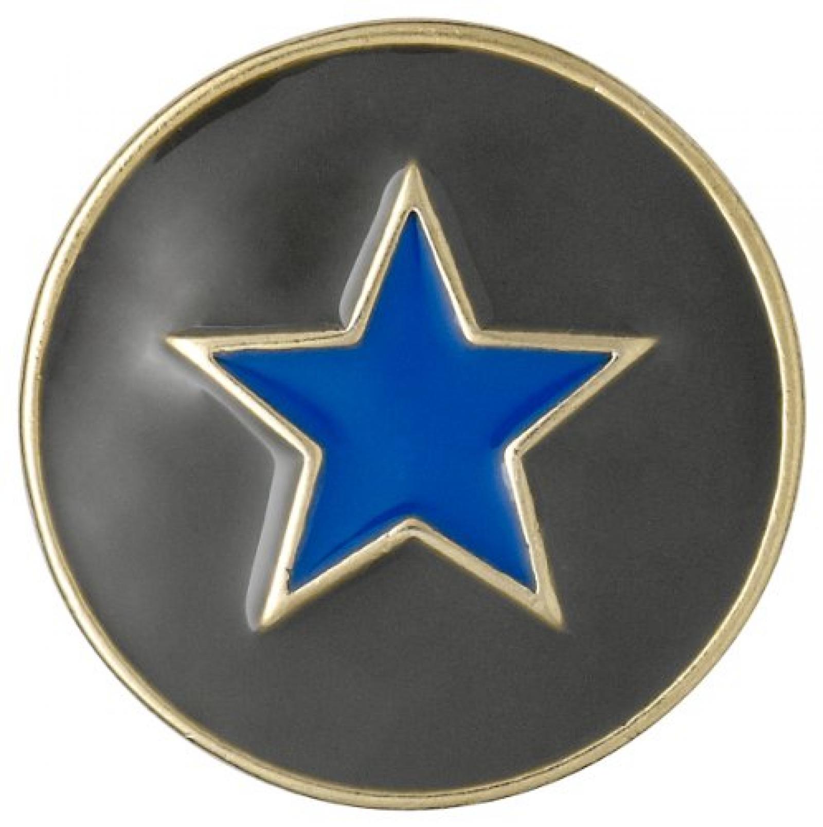 Pilgrim Jewelry Damen-Anh&auml;nger Messing Emaille Coin blau 441412208 