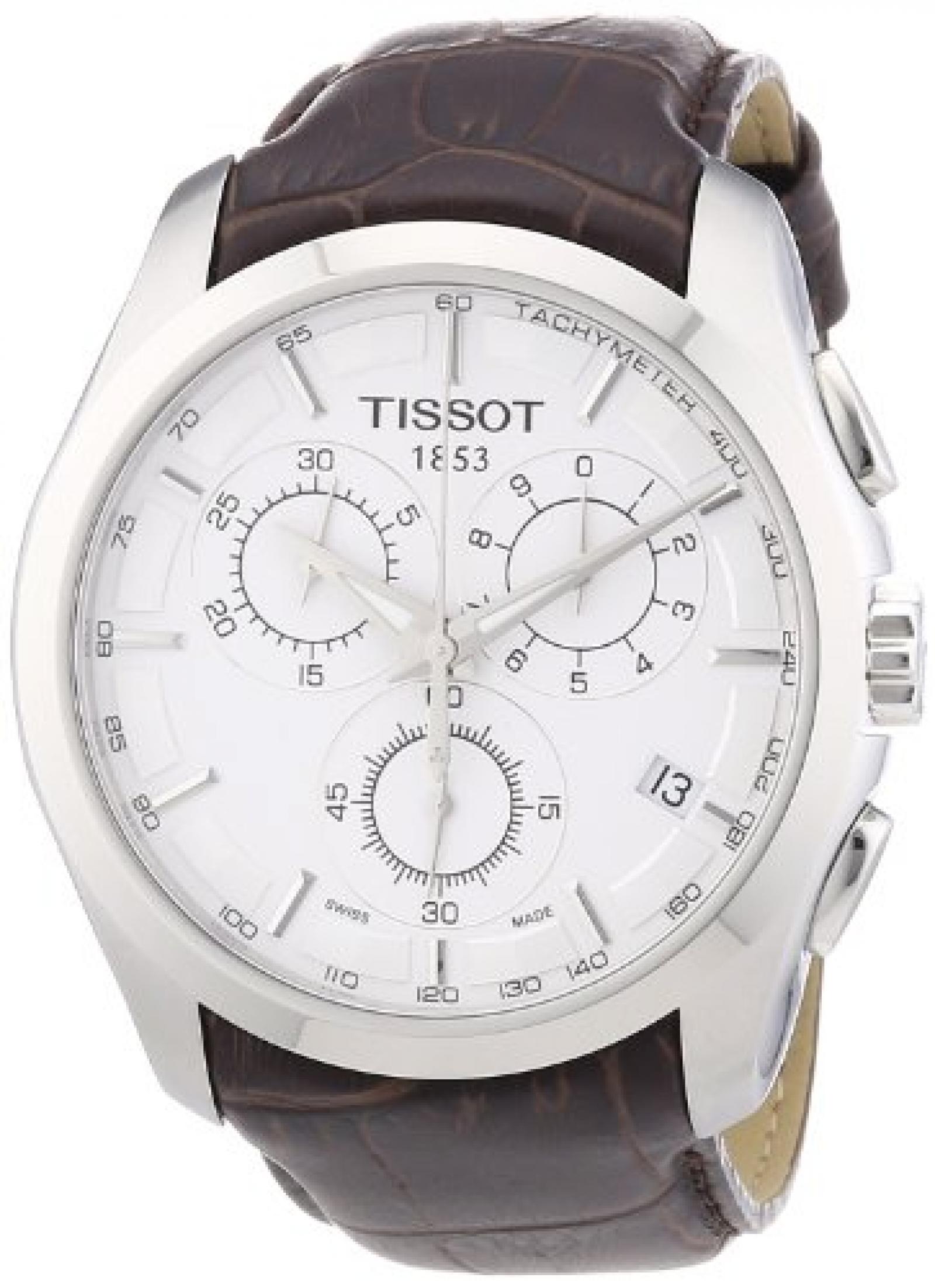 Tissot Herren-Armbanduhr Couturier Leder Chrono T0356171603100 
