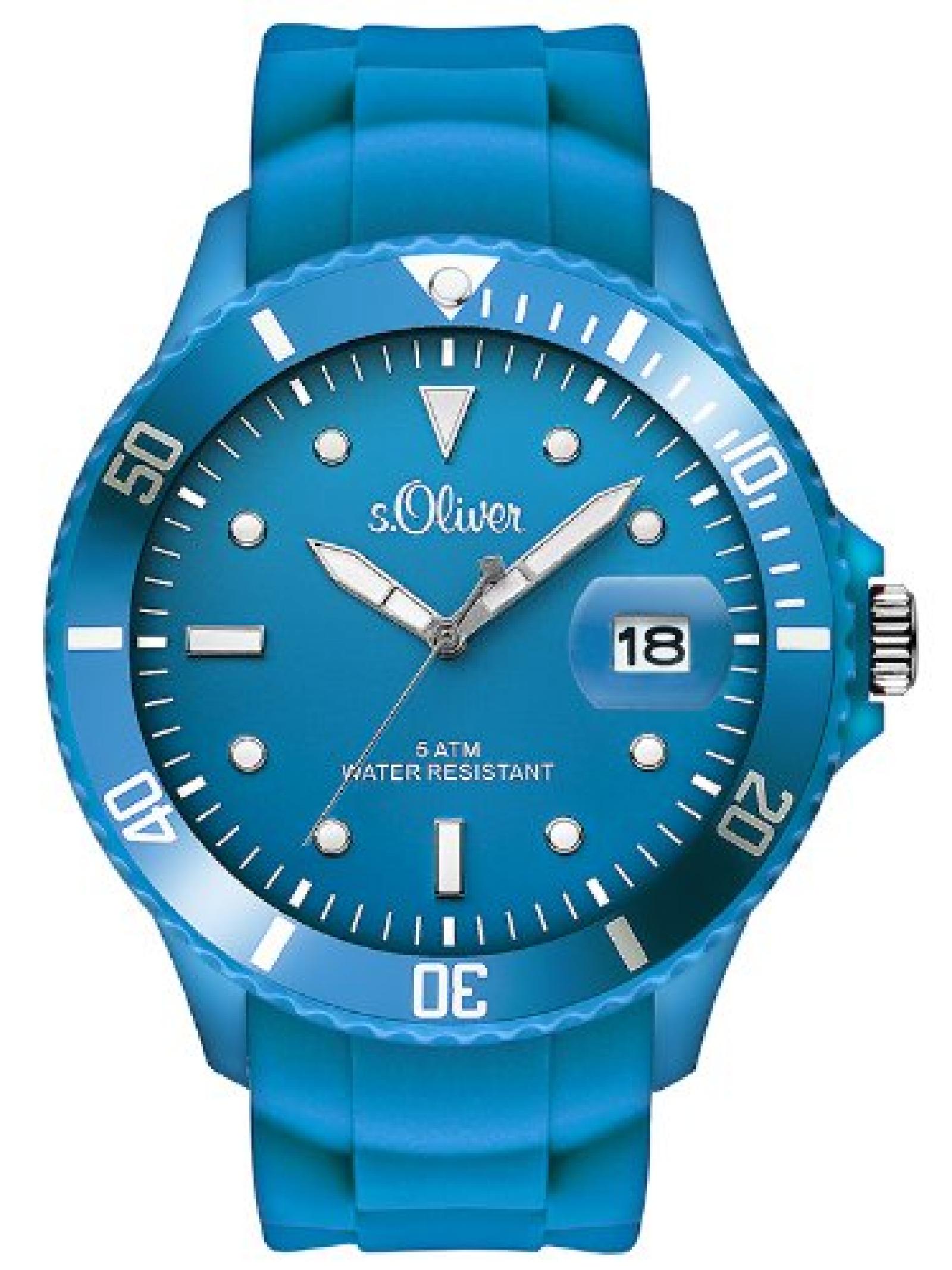 s.Oliver Herren-Armbanduhr XL Analog Quarz Silikon SO-2679-PQ s.Oliver Herren-Armbanduhr XL Analog Quarz Silikon SO-2679-PQ