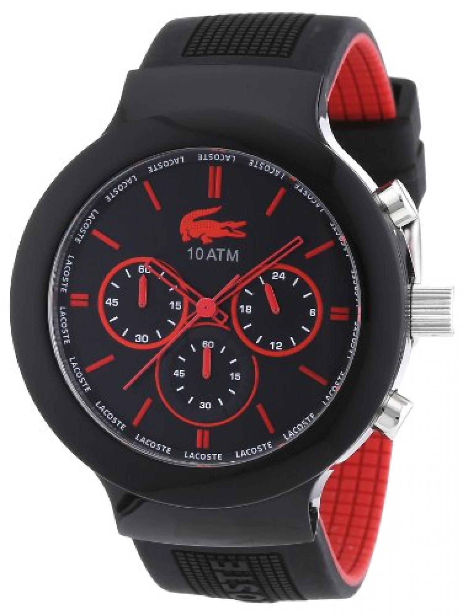 Lacoste Herren-Armbanduhr XL Analog Quarz Silikon 2010652 