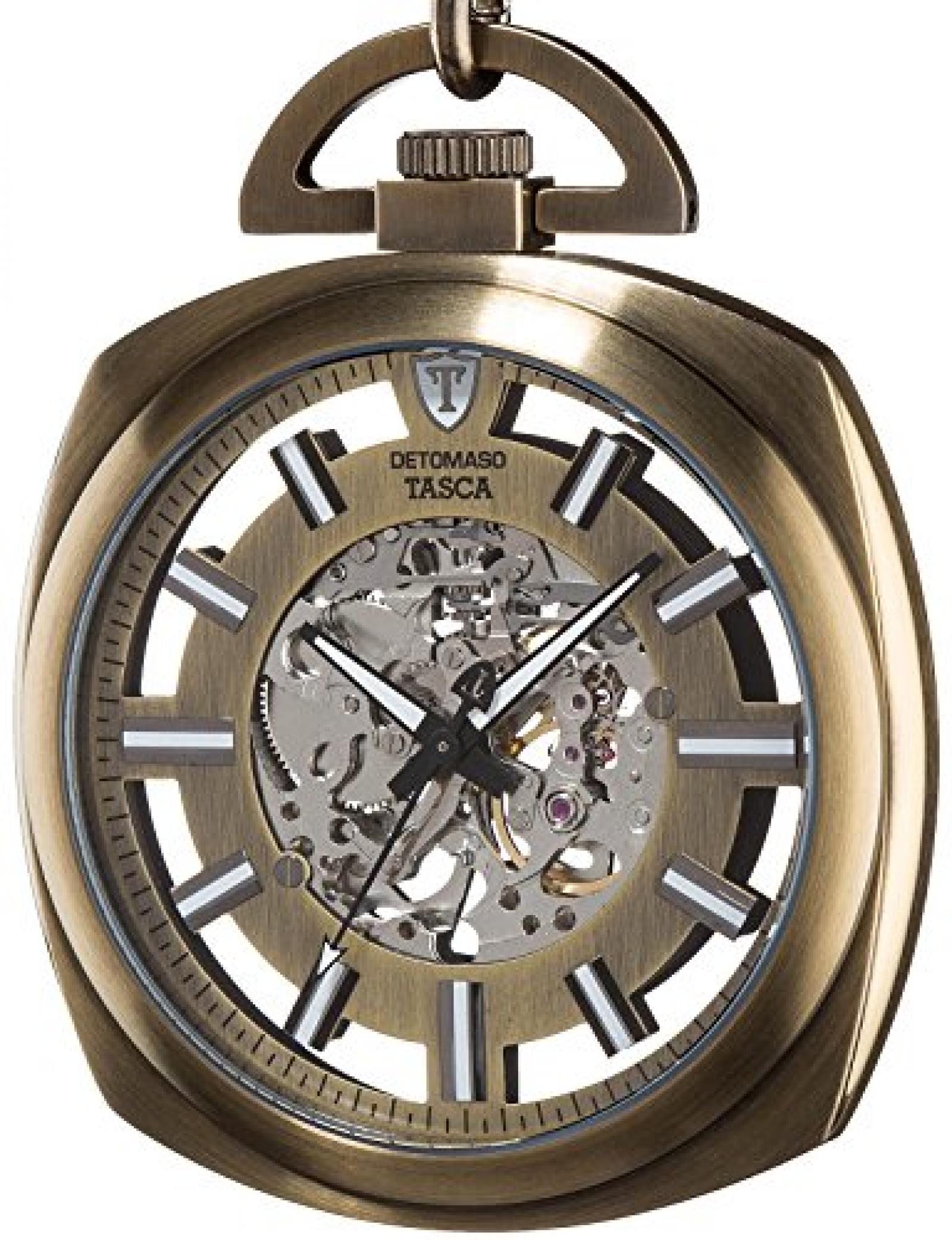 Detomaso Herren-Armbanduhr TASCA Skeleton Taschenuhr XXL Classic Analog Handaufzug DT2059-C Detomaso Herren-Armbanduhr TASCA Skeleton Taschenuhr XXL Classic Analog Handaufzug DT2059-C