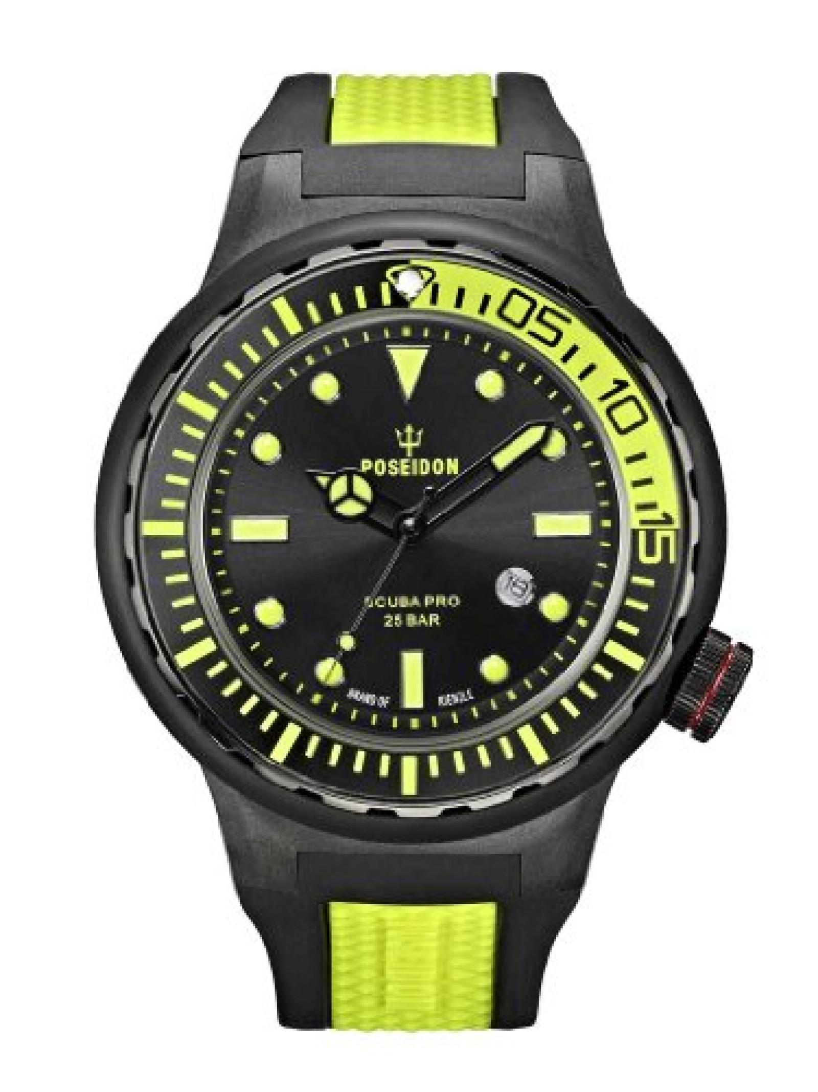 Poseidon Herren-Armbanduhr XL SCUBA PRO Analog Quarz Kautschuk K2081243023-00394 Poseidon Herren-Armbanduhr XL SCUBA PRO Analog Quarz Kautschuk K2081243023-00394