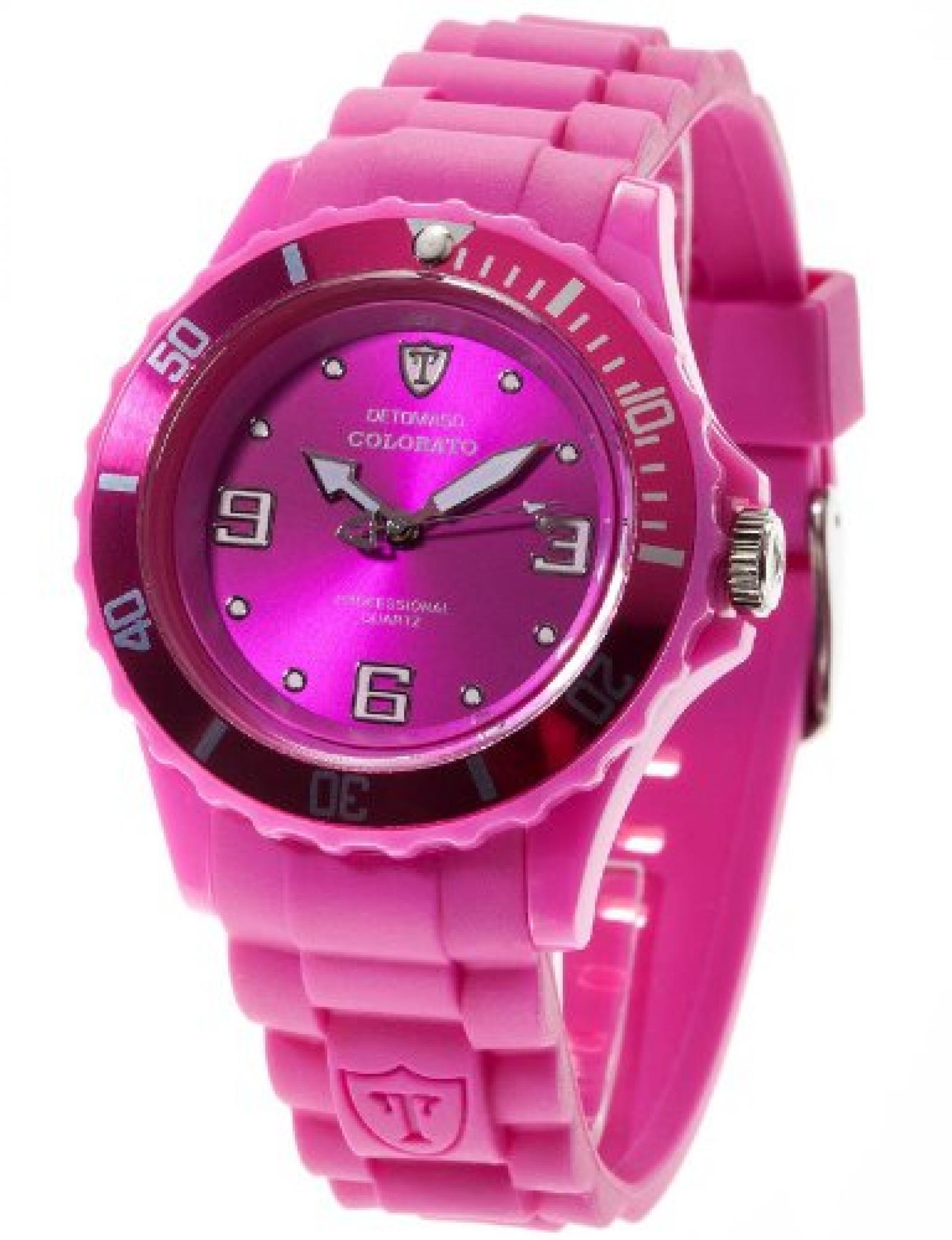 DeTomaso Damen-Armbanduhr COLORATO Purple Analog Quarz Silikon DT3007-J DeTomaso Damen-Armbanduhr COLORATO Purple Analog Quarz Silikon DT3007-J