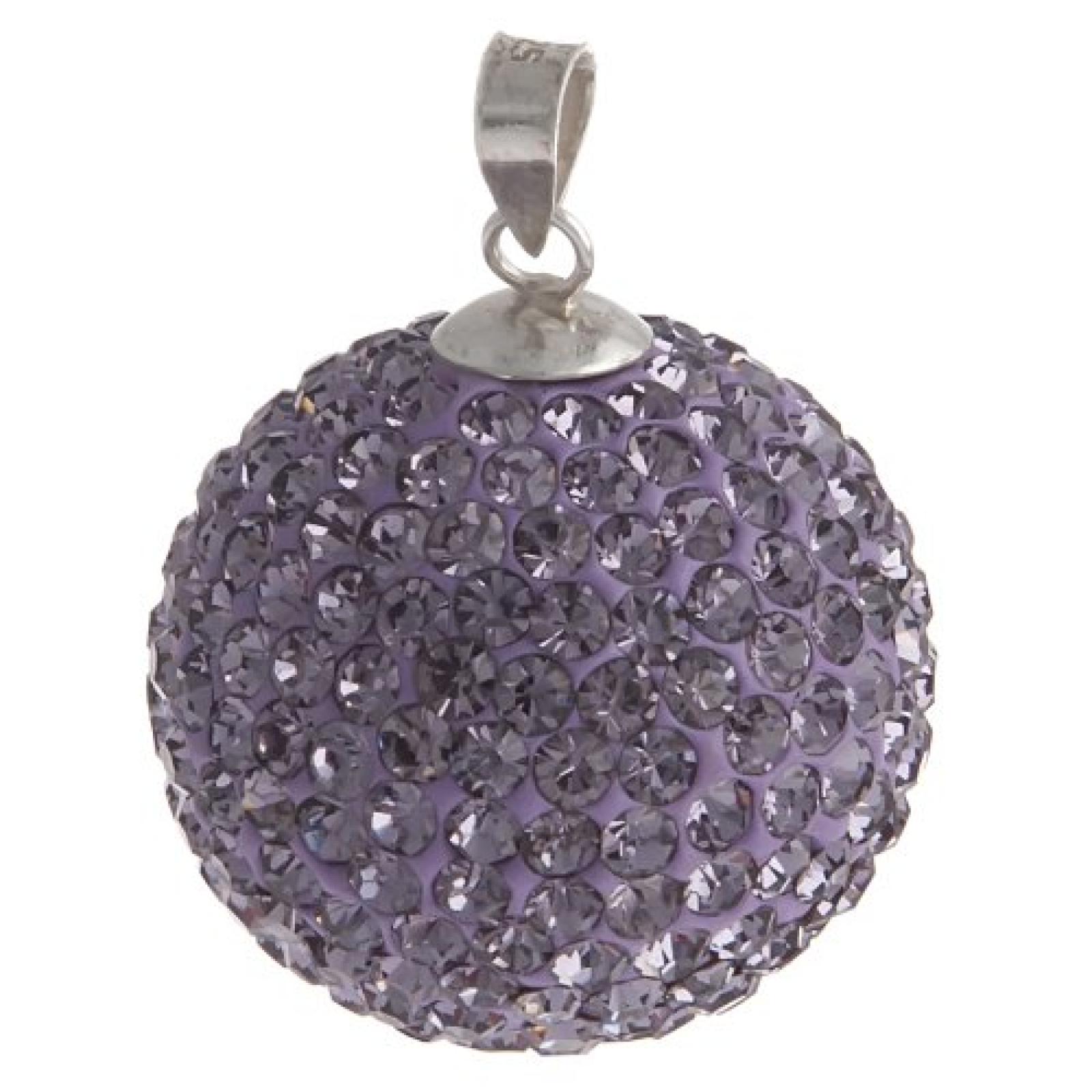 Bella Carina Damen Anhänger mit Kristall Elements 22 mm helles violett, 925 Sterling Silber Bella Carina Damen Anhänger mit Kristall Elements 22 mm helles violett, 925 Sterling Silber