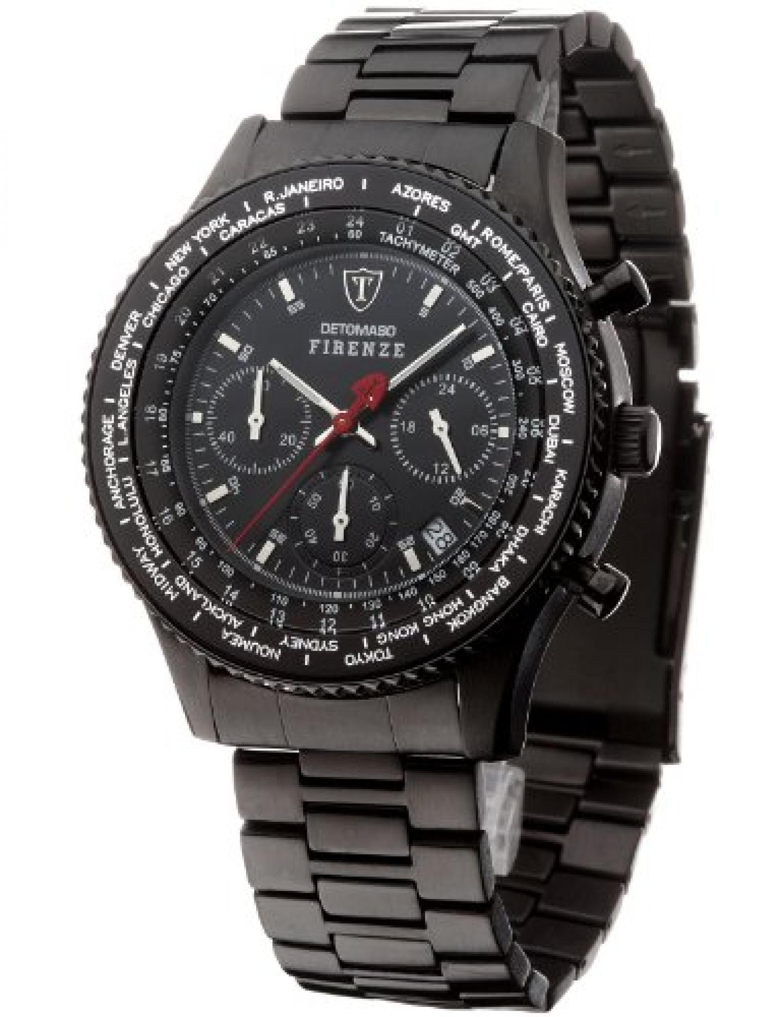Detomaso Herren-Armbanduhr Firenze Chronograph Quarz SM1624C-BK Detomaso Herren-Armbanduhr Firenze Chronograph Quarz SM1624C-BK