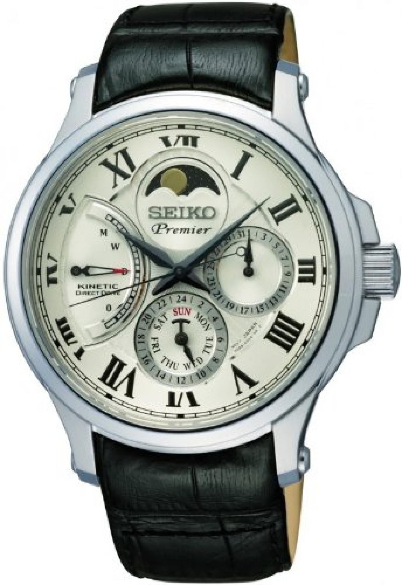 Seiko Herren-Multifunktionsuhr mit Mondphasenanzeige SRX007P1 B009S83L7E