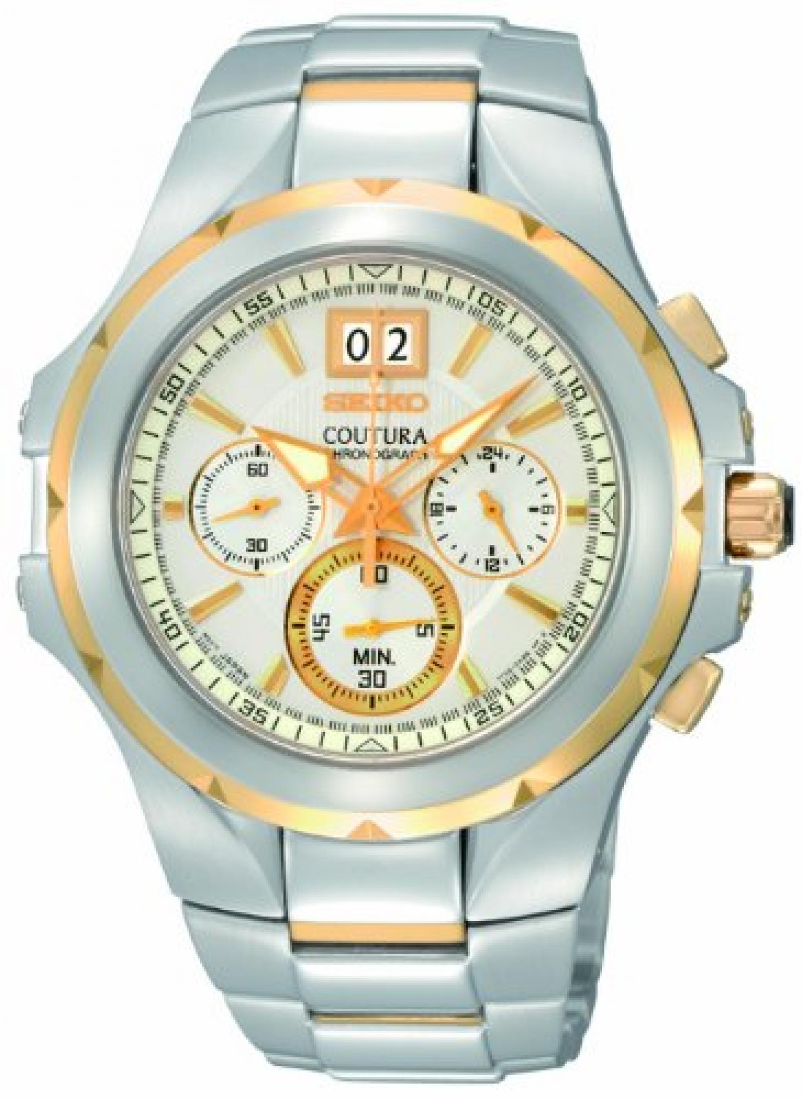 Coutura Two Tone Stainless Steel Chronograph White Dial Coutura Two Tone Stainless Steel Chronograph White Dial
