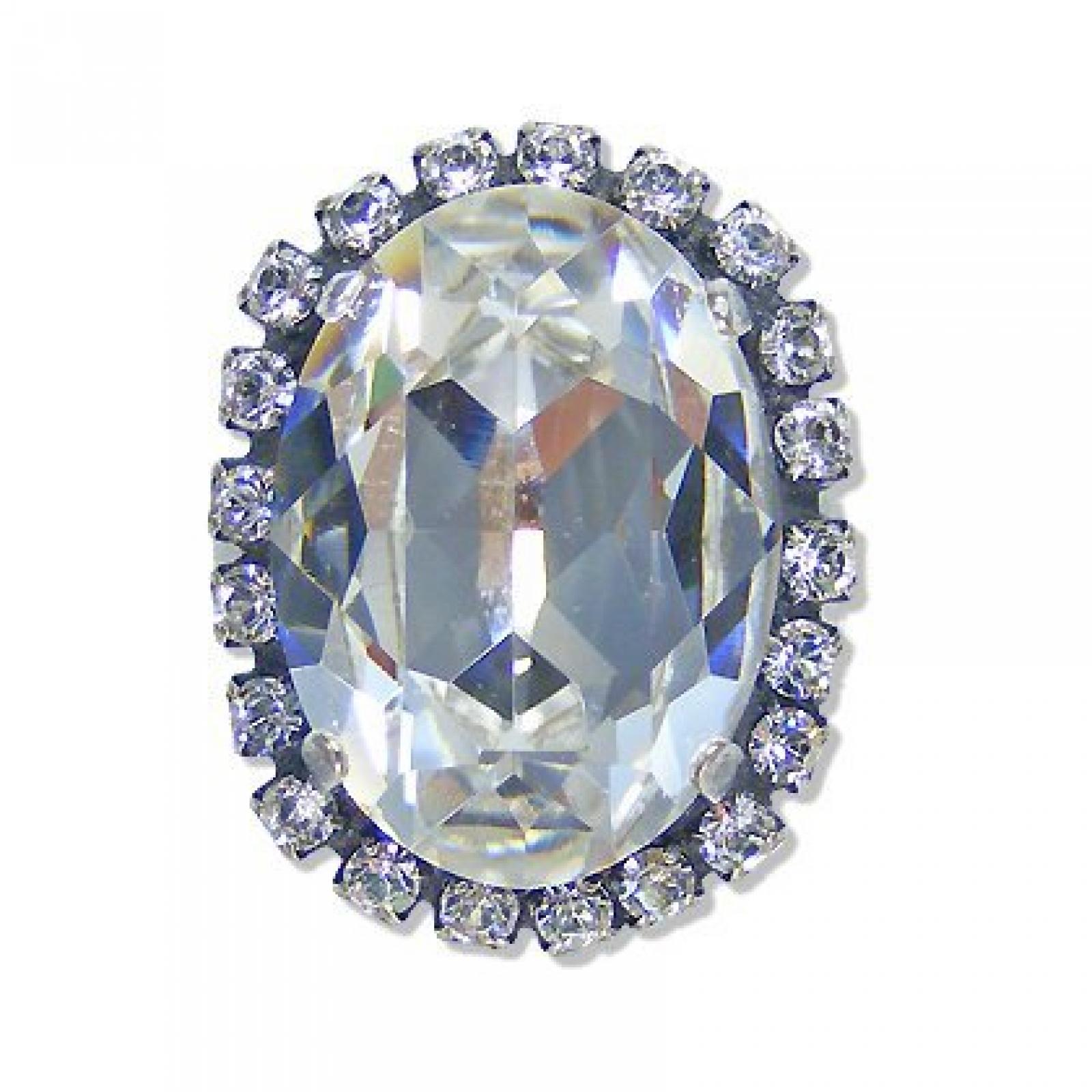 Ring mit SWAROVSKI ELEMENTS - Farbe Silber Crystal - in Etui Ring mit SWAROVSKI ELEMENTS - Farbe Silber Crystal - in Etui