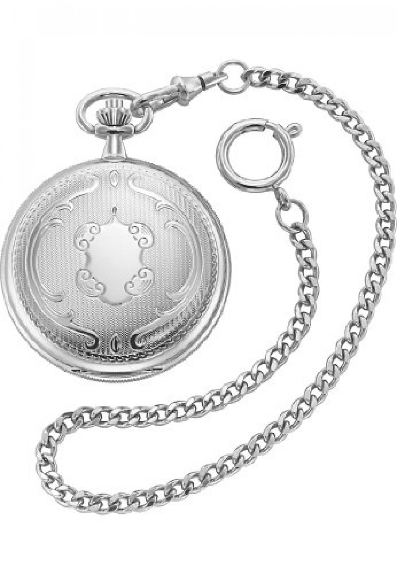 CHRIST times Damen-Taschenuhr Taschenuhr R&ouml;mische Ziffern Handaufzug One Size, wei&szlig;, silber/wei&szlig; 