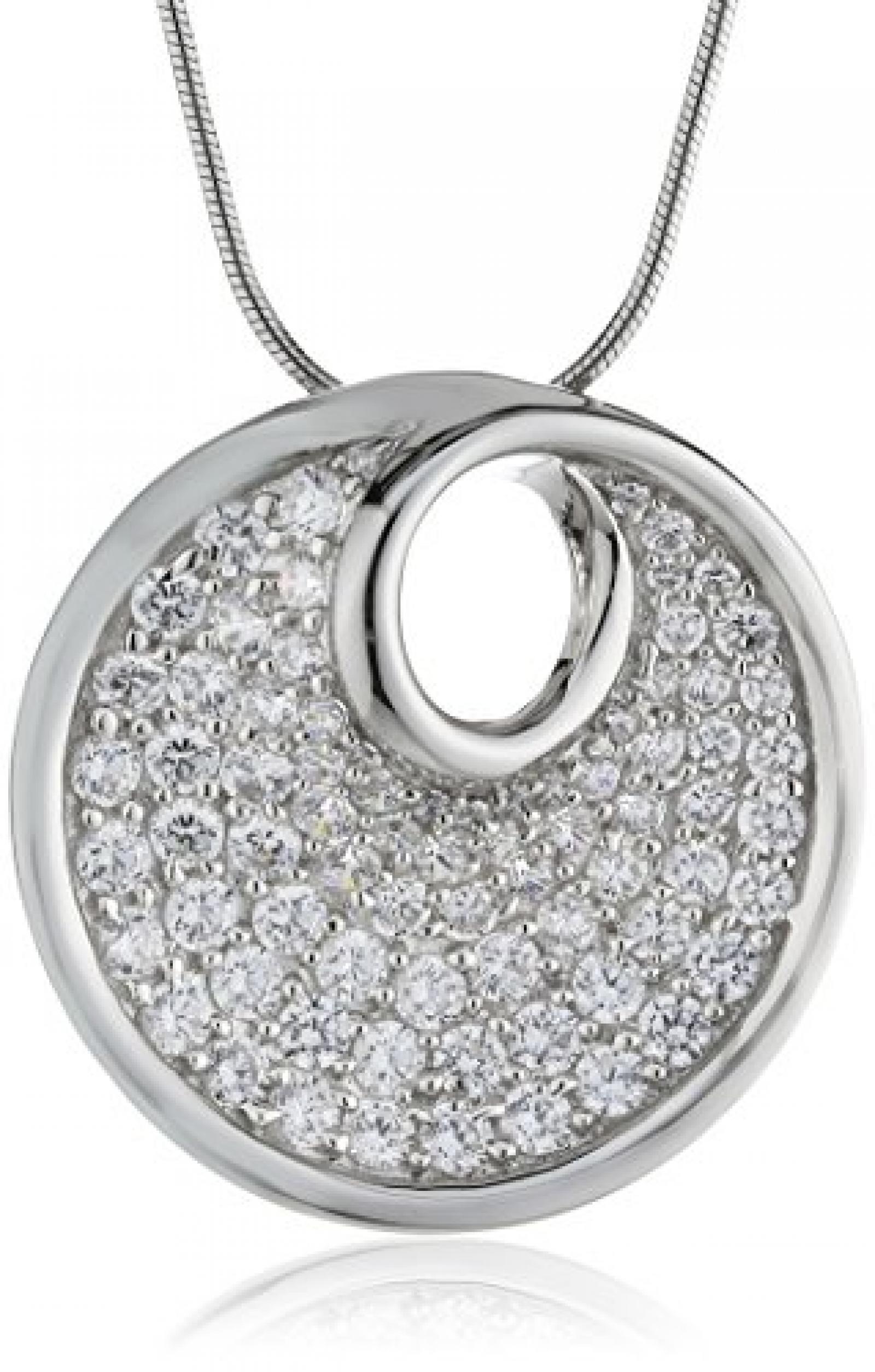 Celesta Damen-Anhänger mit Kezze 925 Sterling Silber 42+5cm Zirkonia weiß 500244330L 