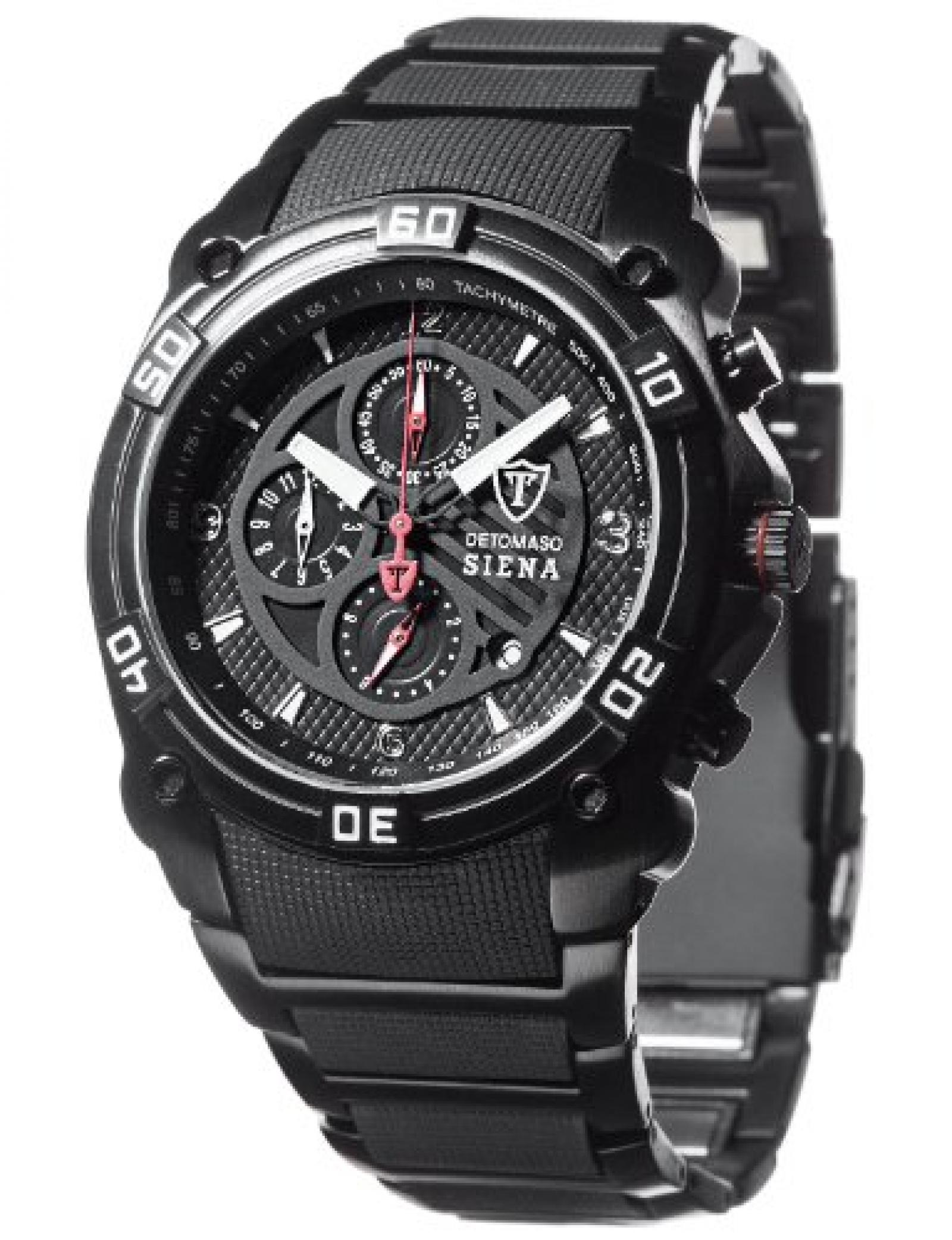 Detomaso Classic Herren-Armbanduhr SIENA Chronograph Quarz MTM8806C-BK Detomaso Classic Herren-Armbanduhr SIENA Chronograph Quarz MTM8806C-BK