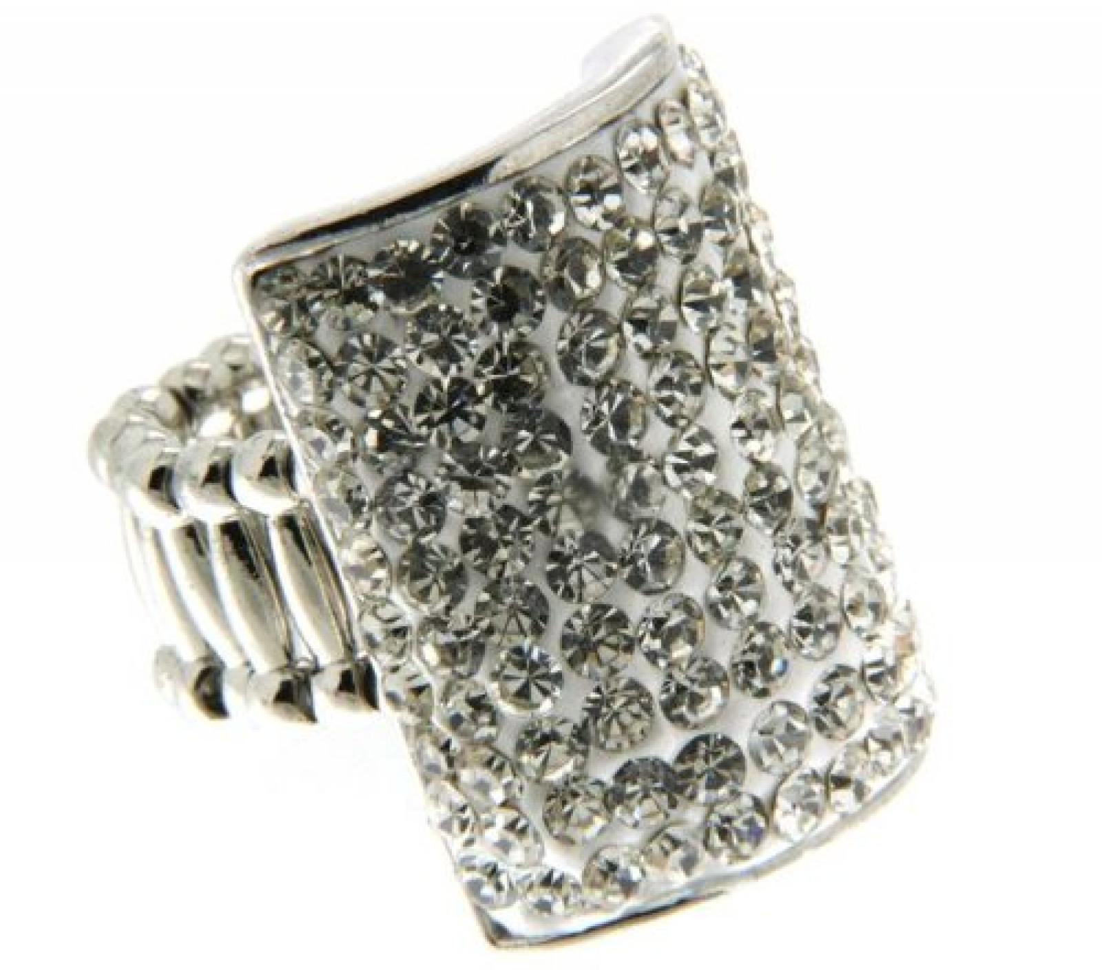 Sweet Deluxe Damen-Ring Messing sweet deluxe Damen Strechring Barock 6 silber/cream/crystal 02766 Gr. 2766 